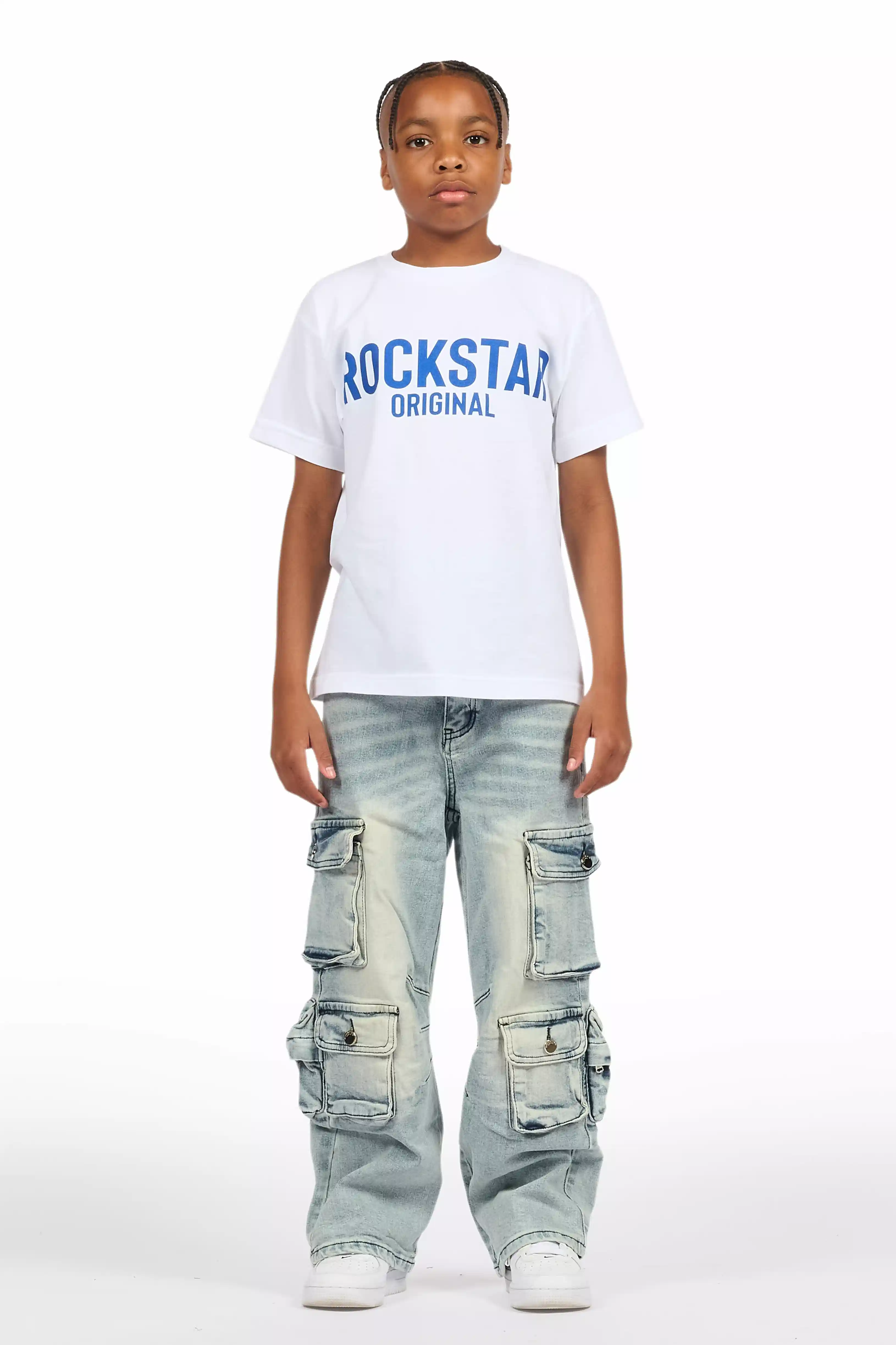 Boys Cortie Blue Baggy Fit Jean - Image 3