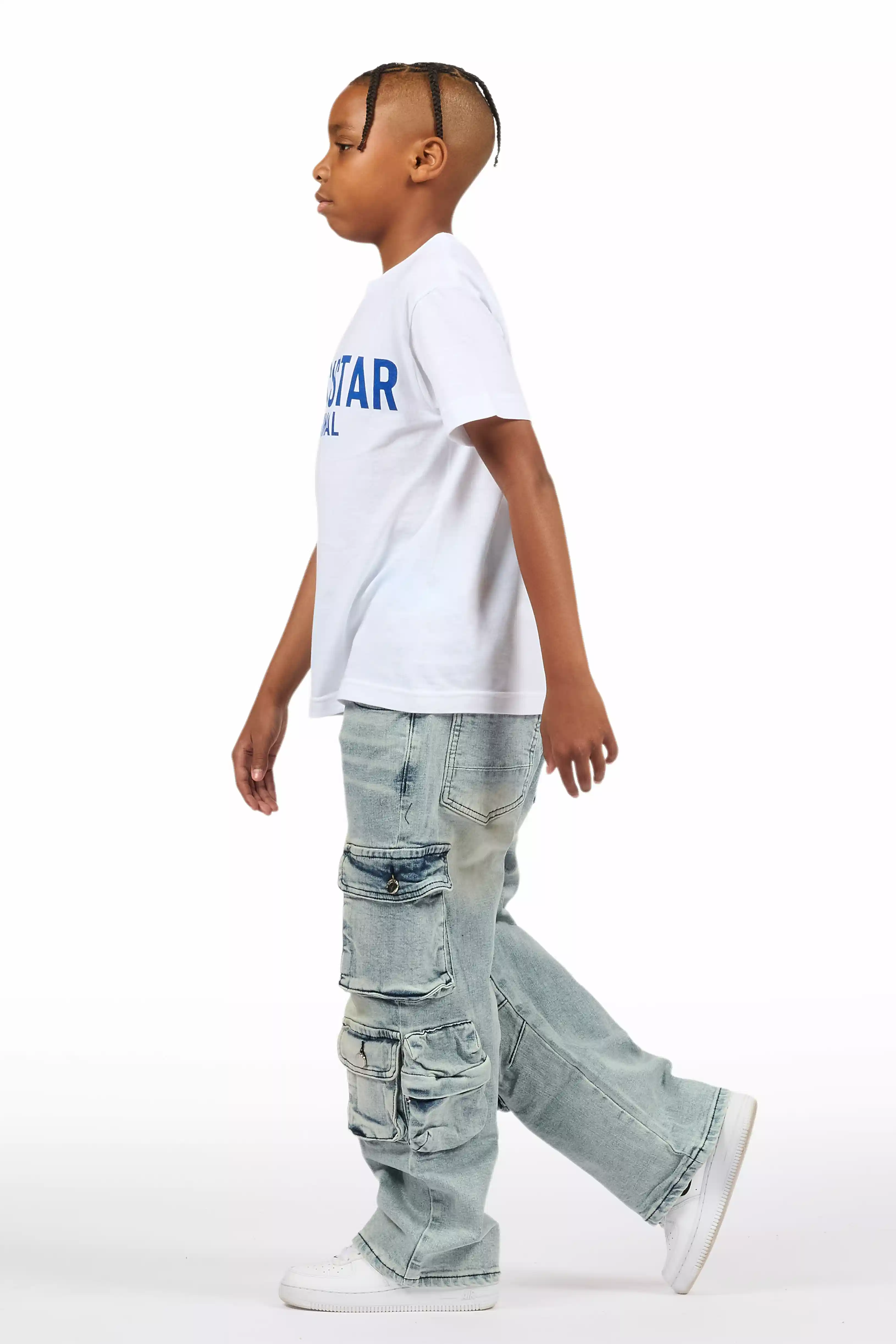 Boys Cortie Blue Baggy Fit Jean - Image 6