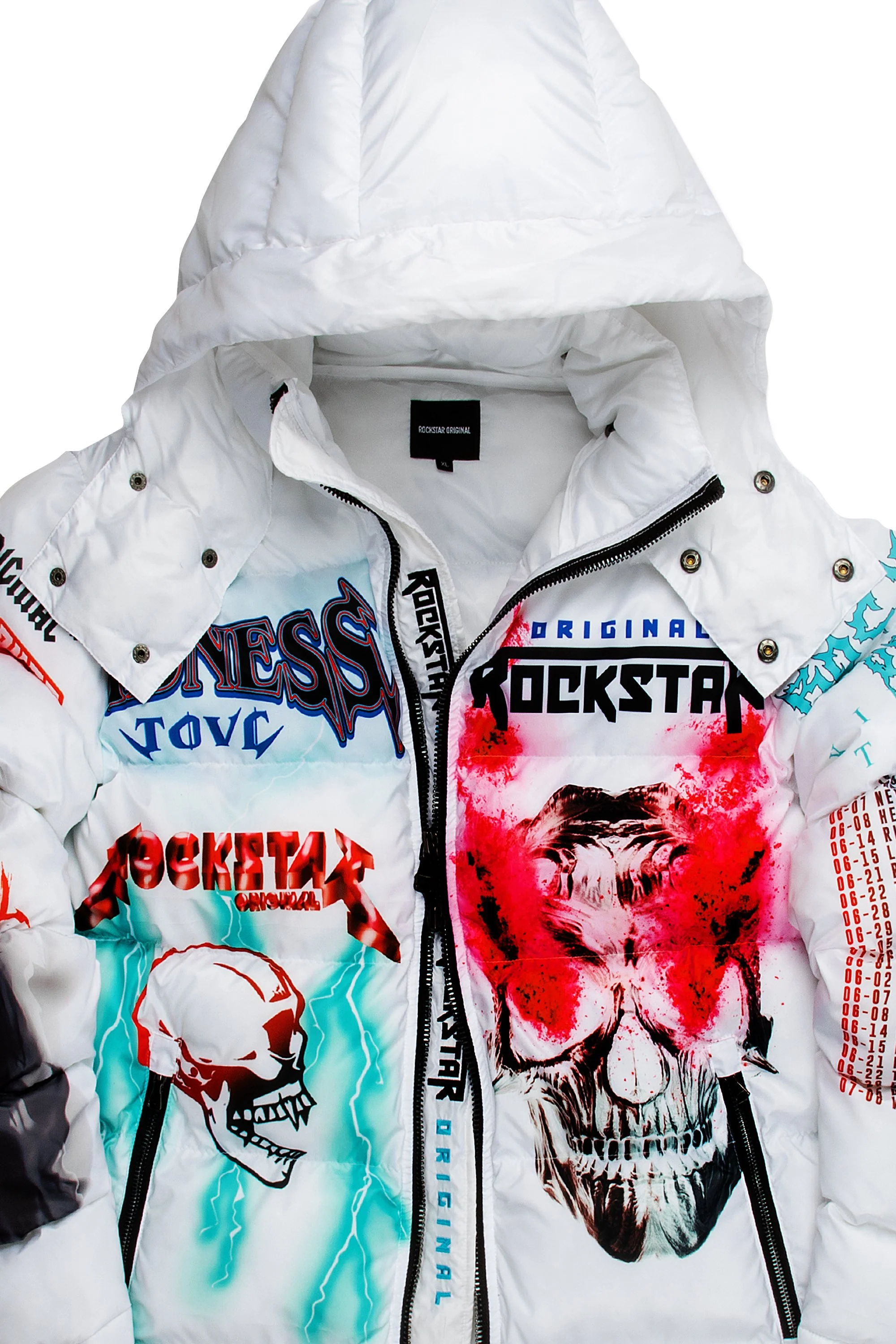 Kids Nash Puffer Jacket-White - Image 3