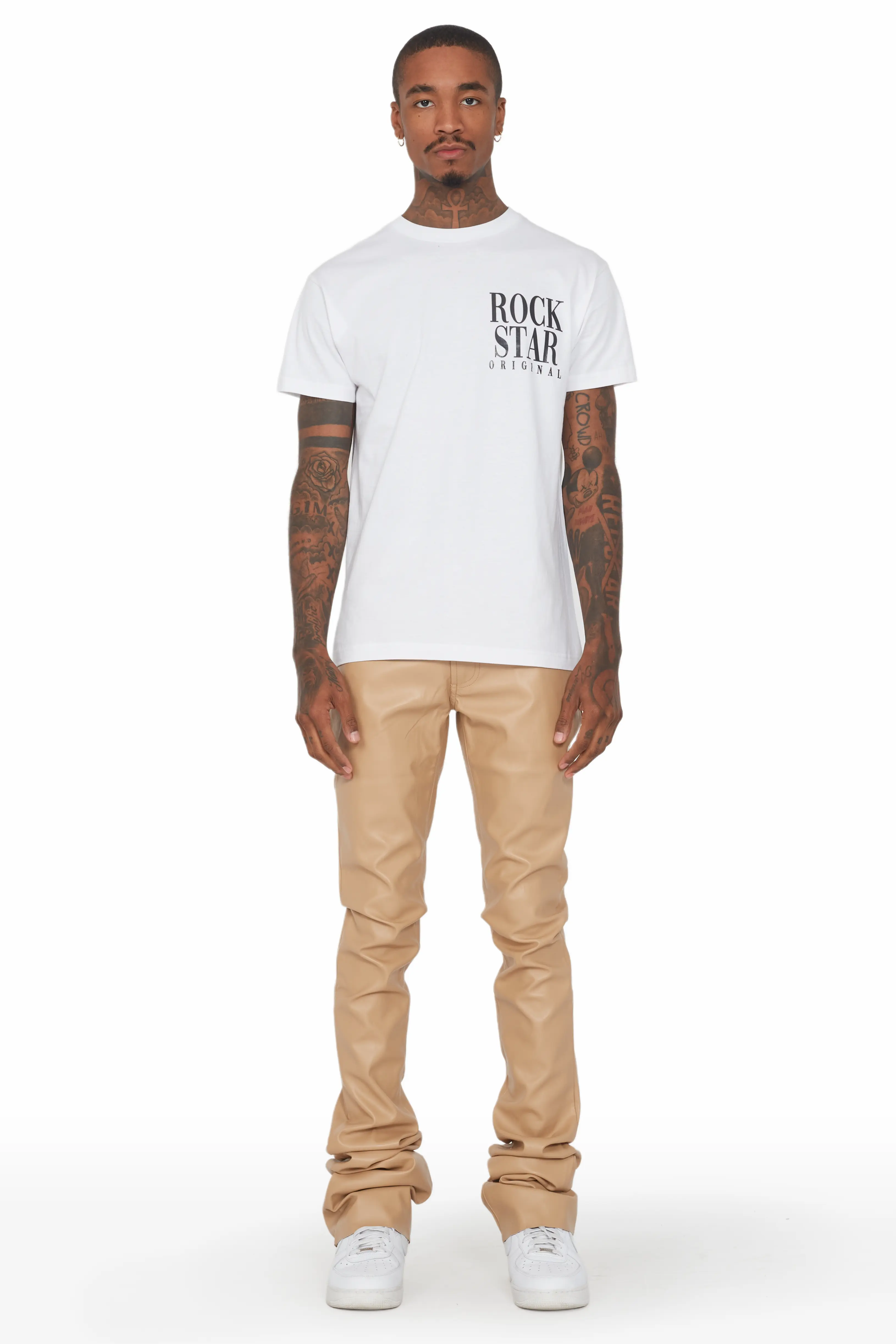 Ricky Tan Super Stacked Faux Leather Pant - Image 2