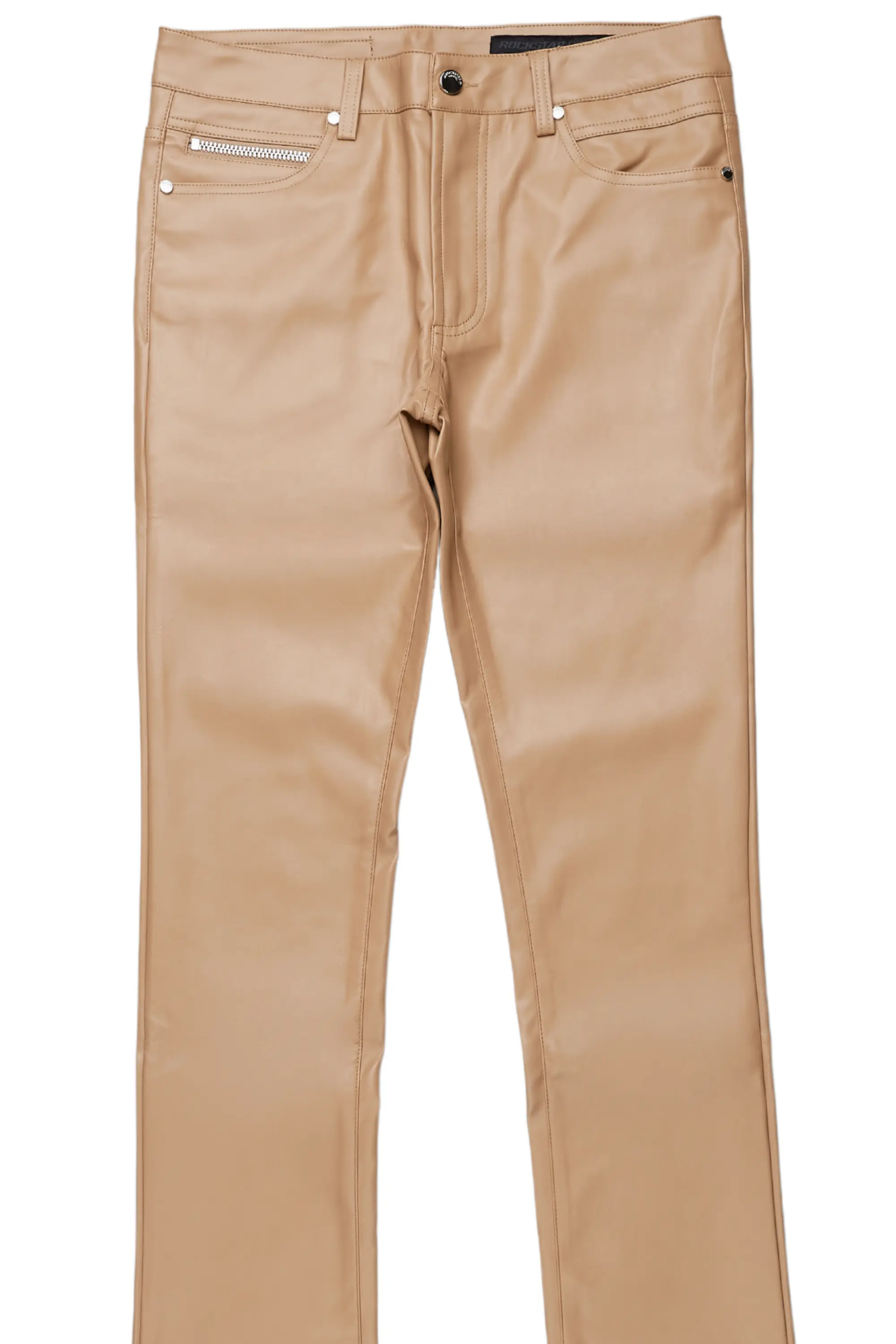 Ricky Tan Super Stacked Faux Leather Pant - Image 7