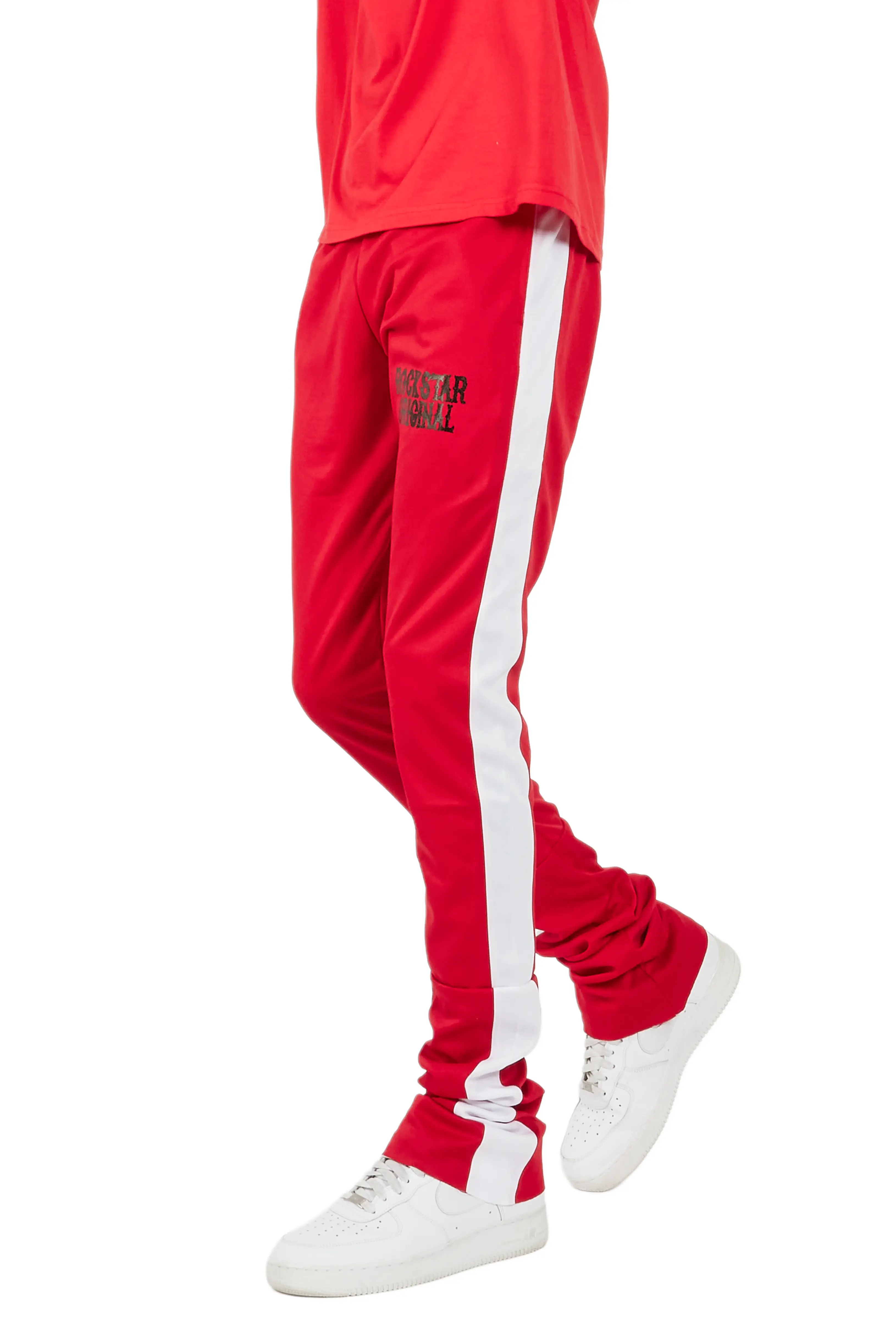 Keller Red/White Super Stacked Track Pant - Image 2