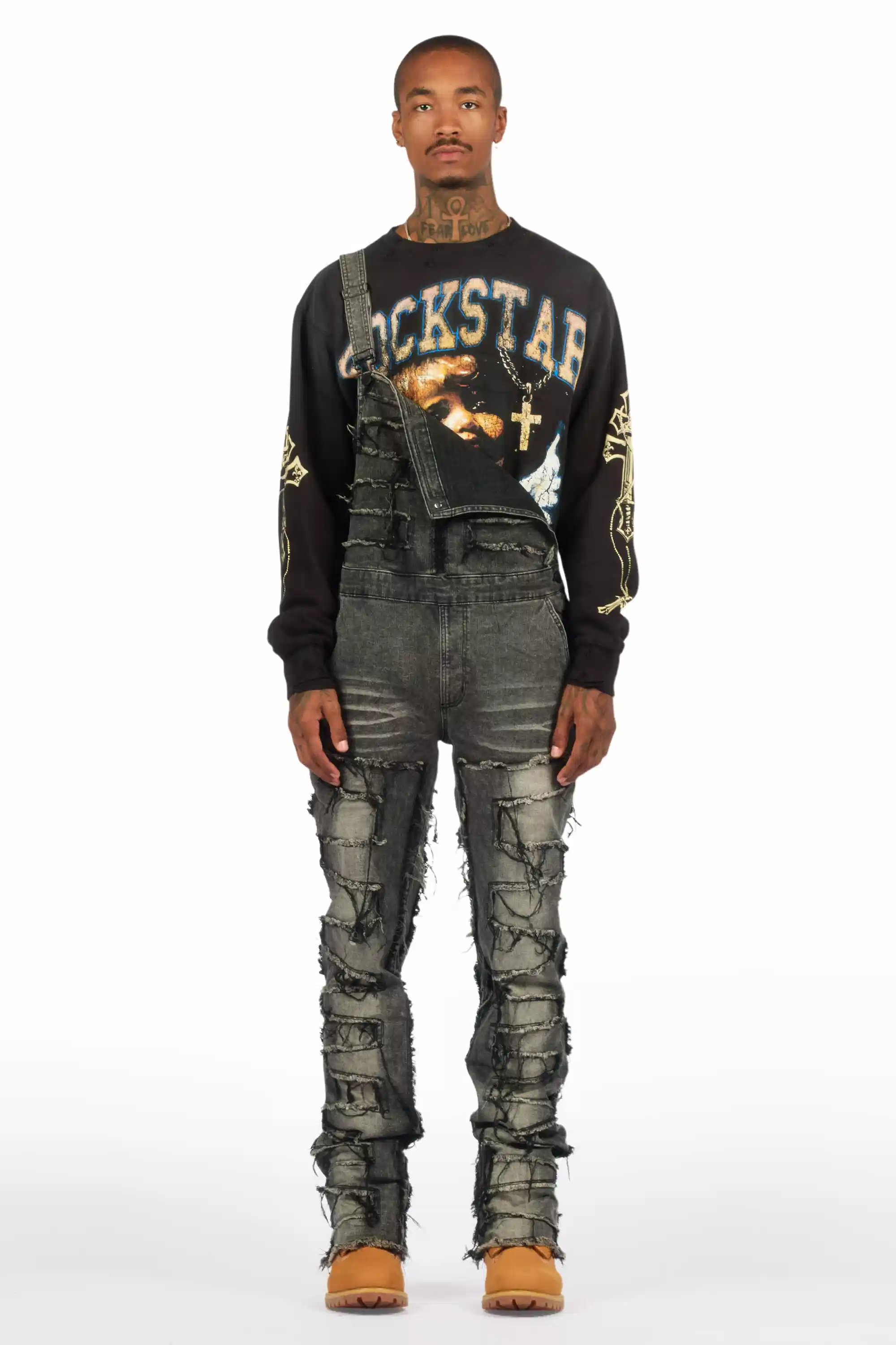 Alfie Grey Denim Overall