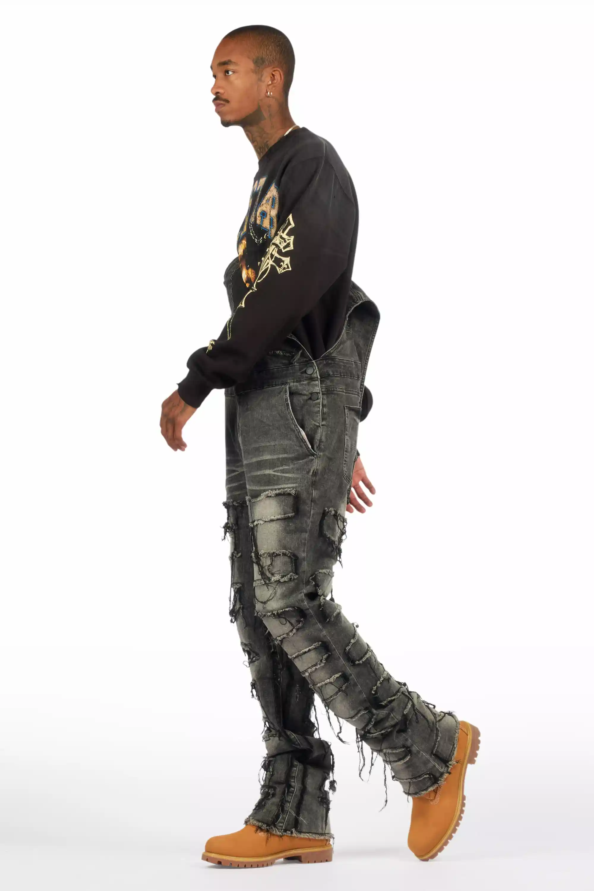 Alfie Grey Denim Overall - Image 9
