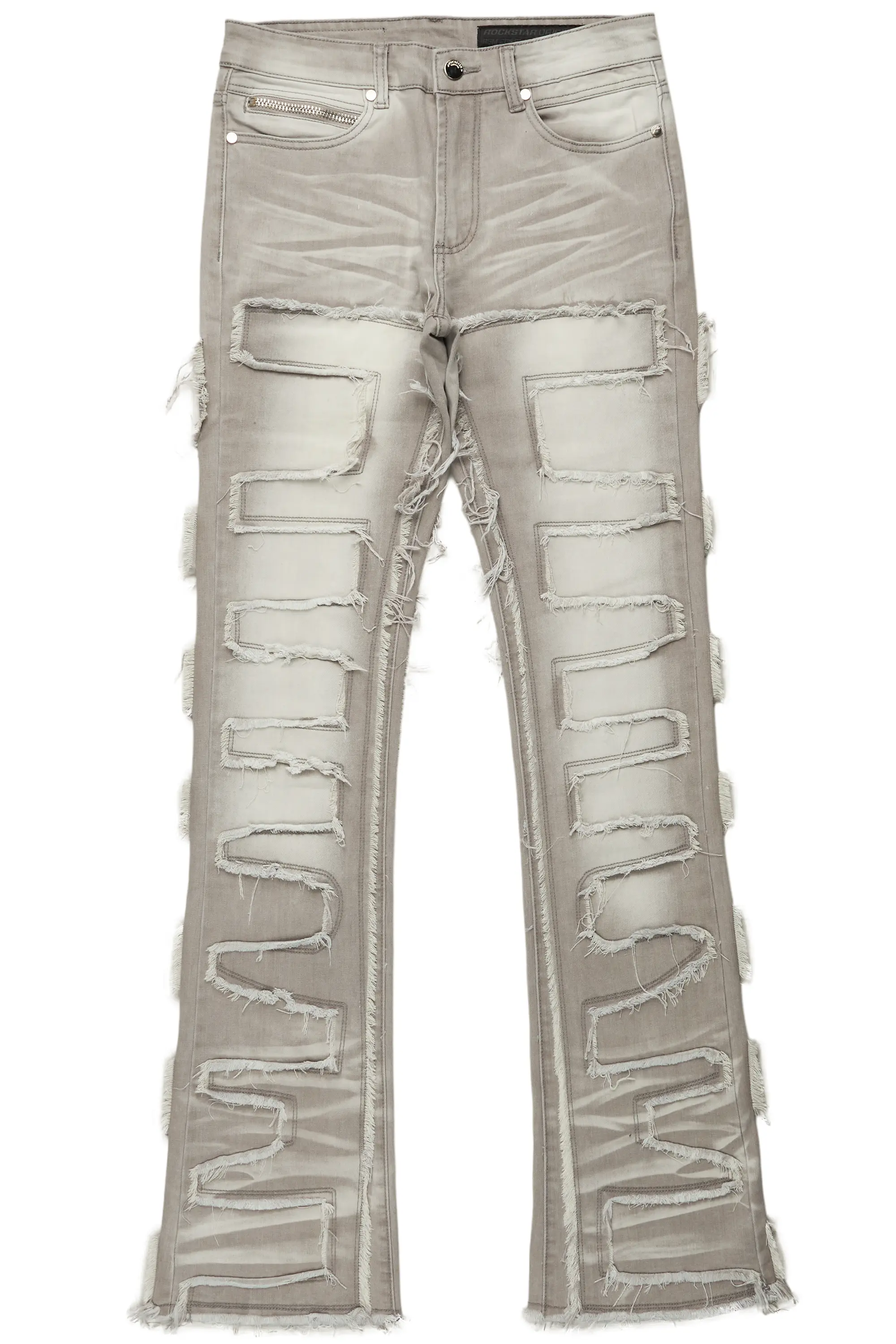 Shake Grey Stacked Flare Jean - Image 12