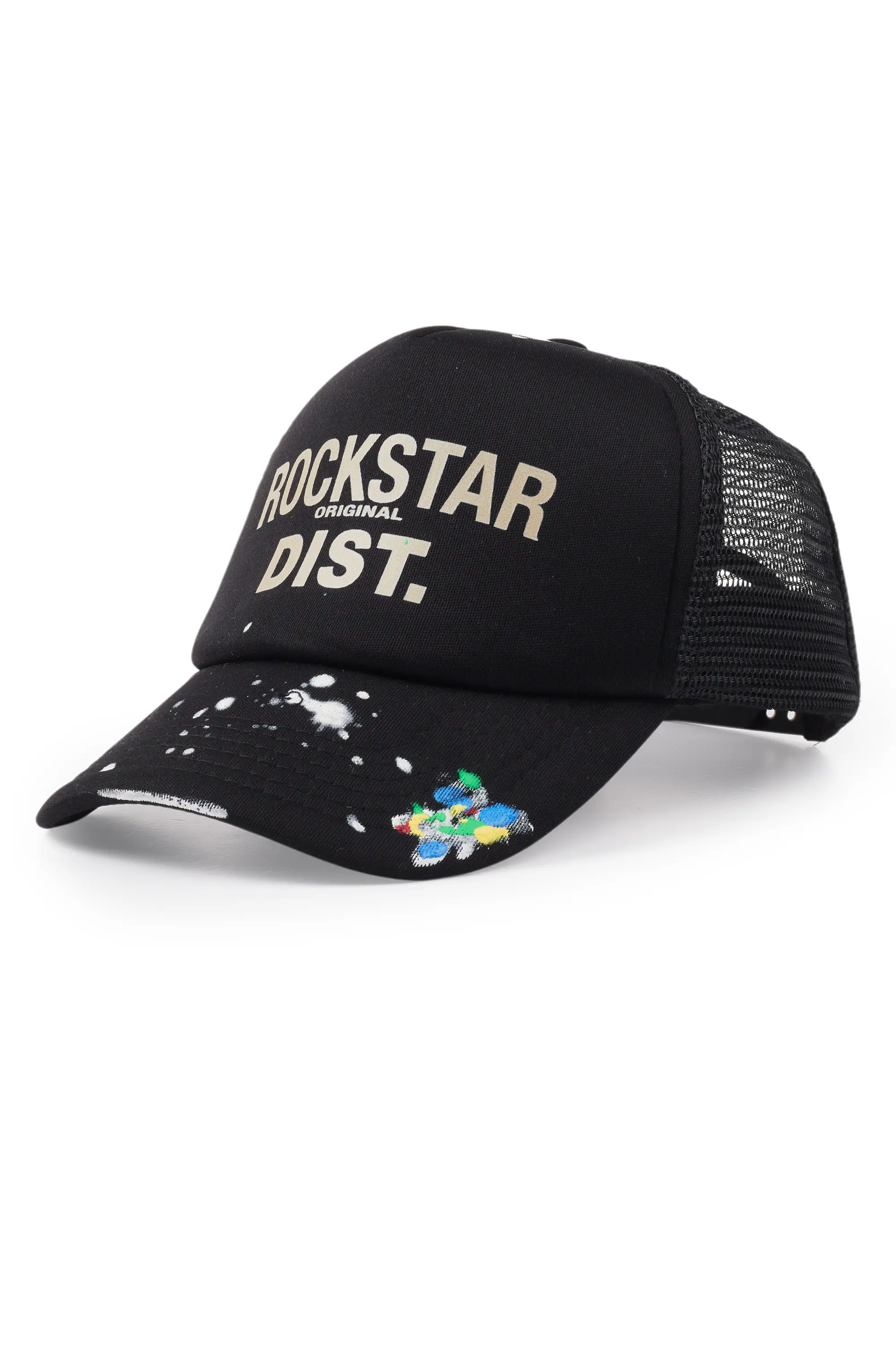 Neptune Black/Beige Trucker Hat - Image 2