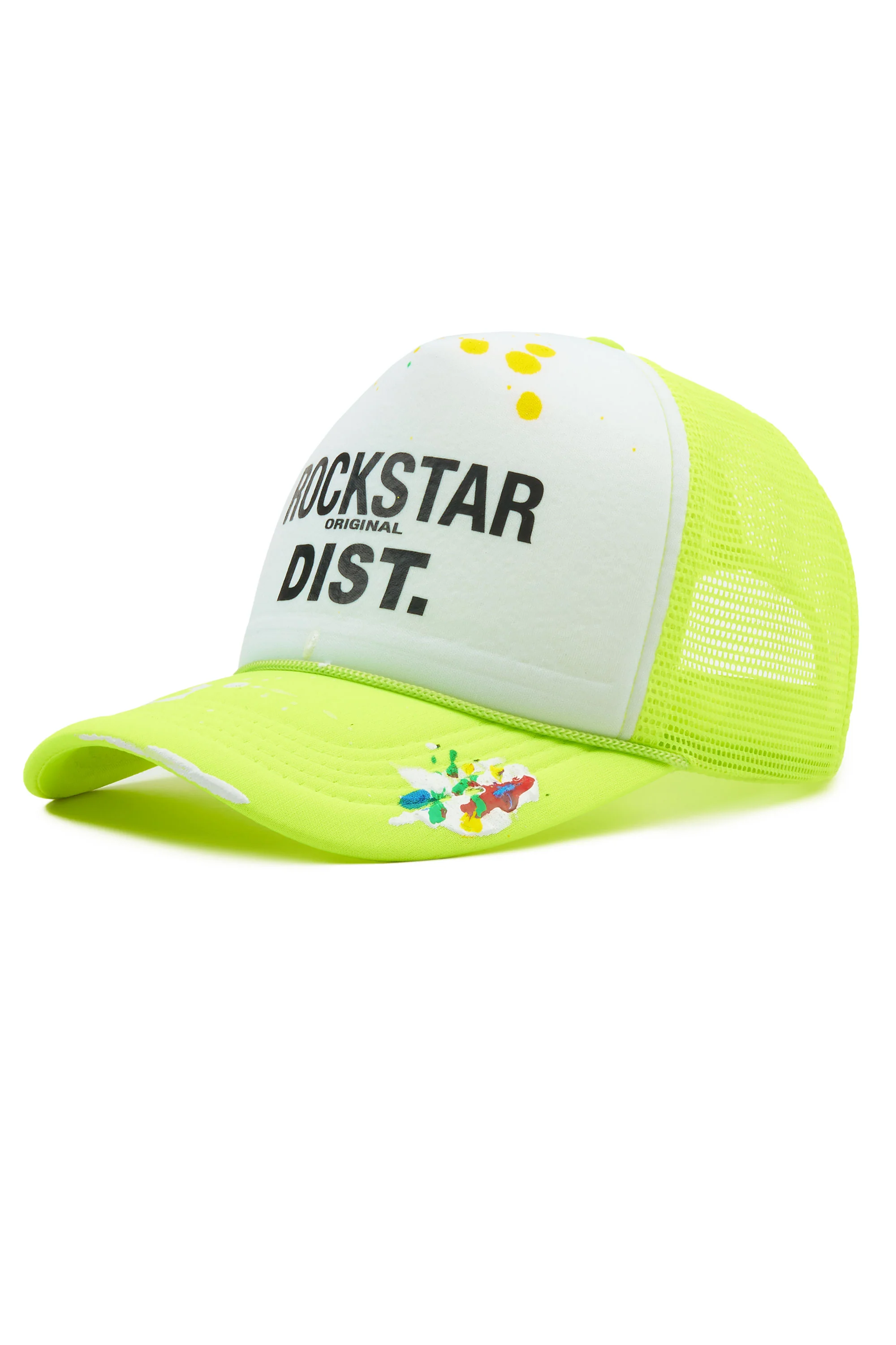 Neptune White/Neon Yellow Trucker Hat - Image 2