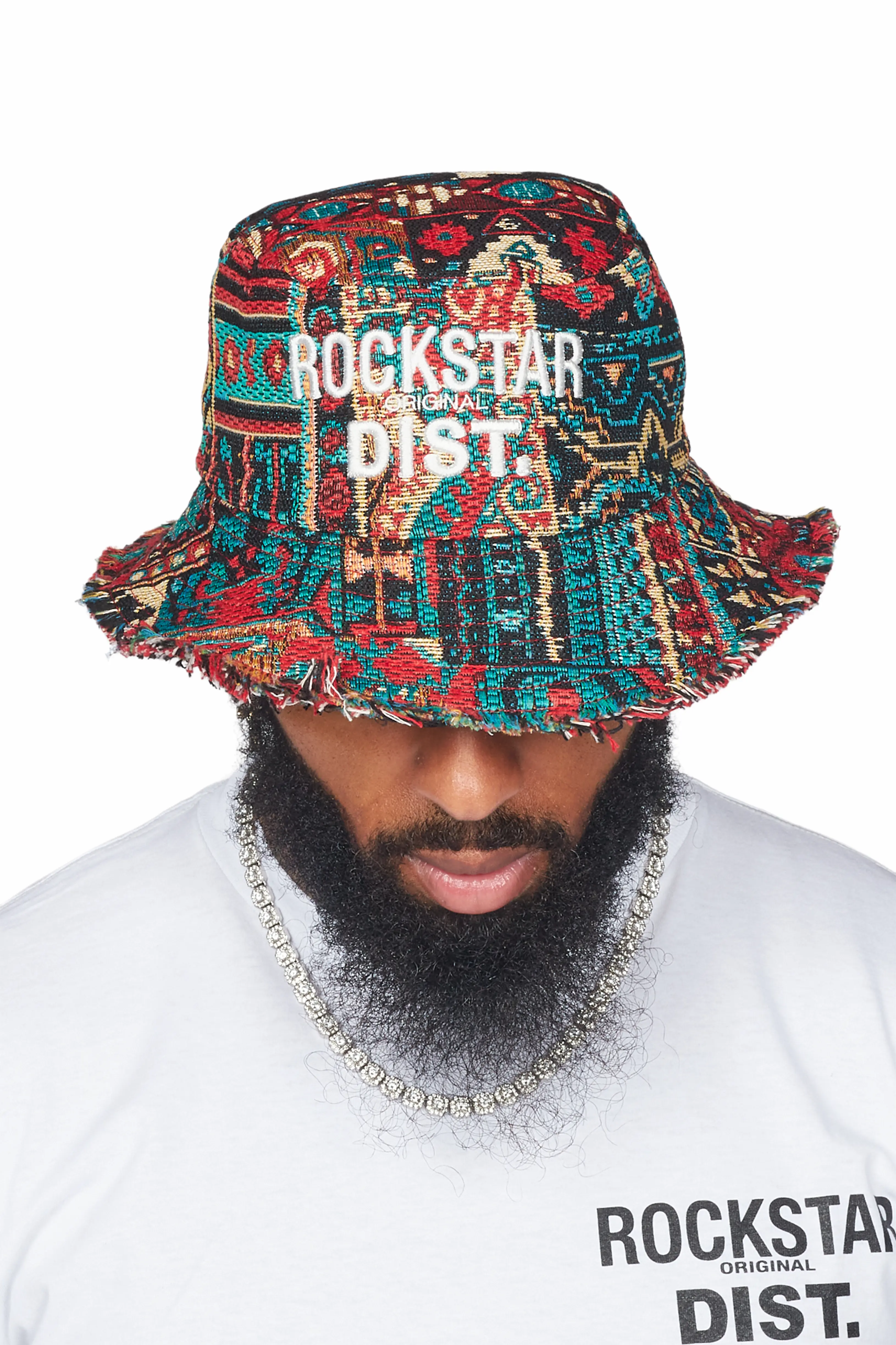 Ayami Red Tapestry Bucket Hat - Image 6
