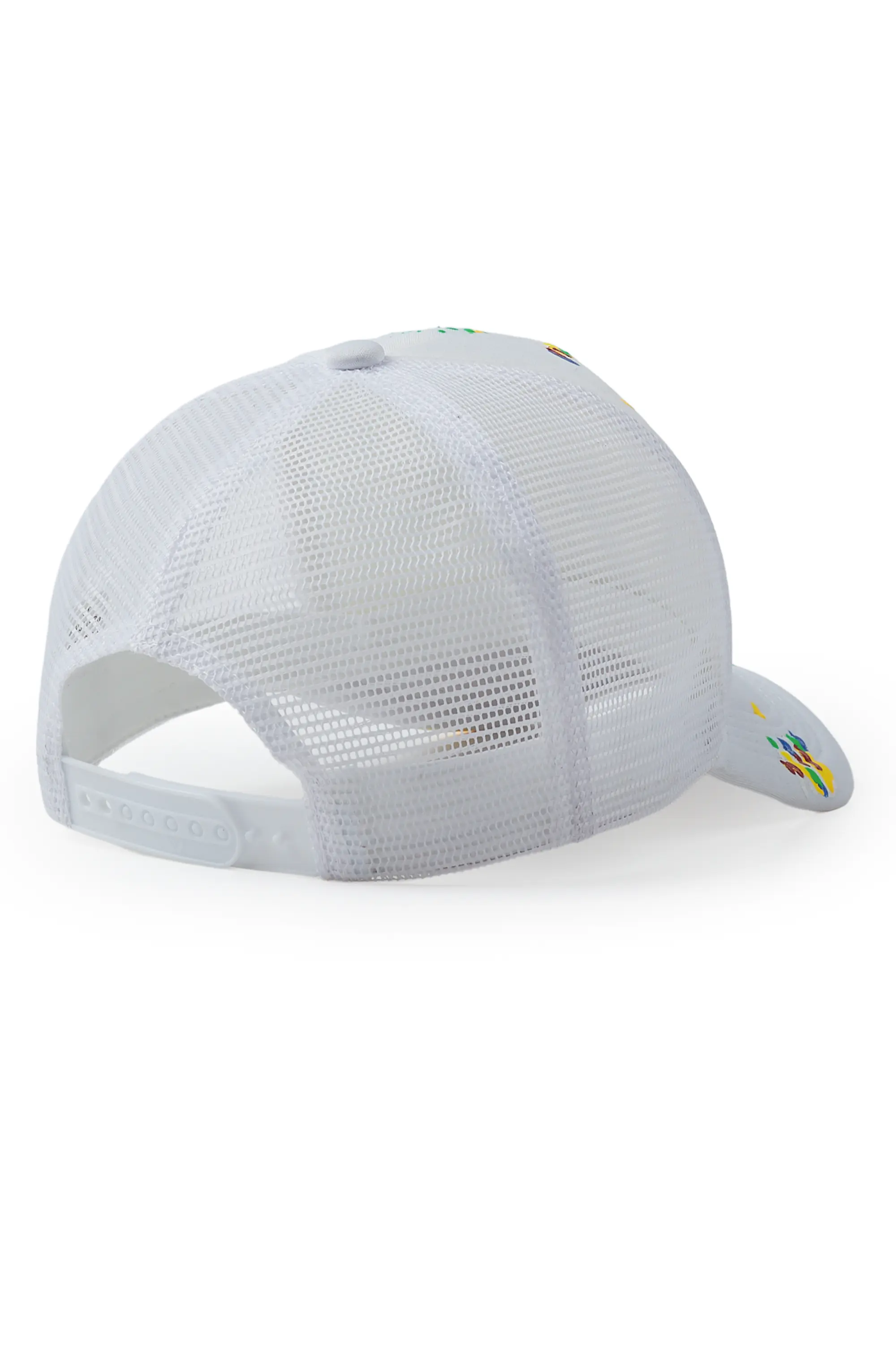 Jahan White Graphic Trucker Hat - Image 3