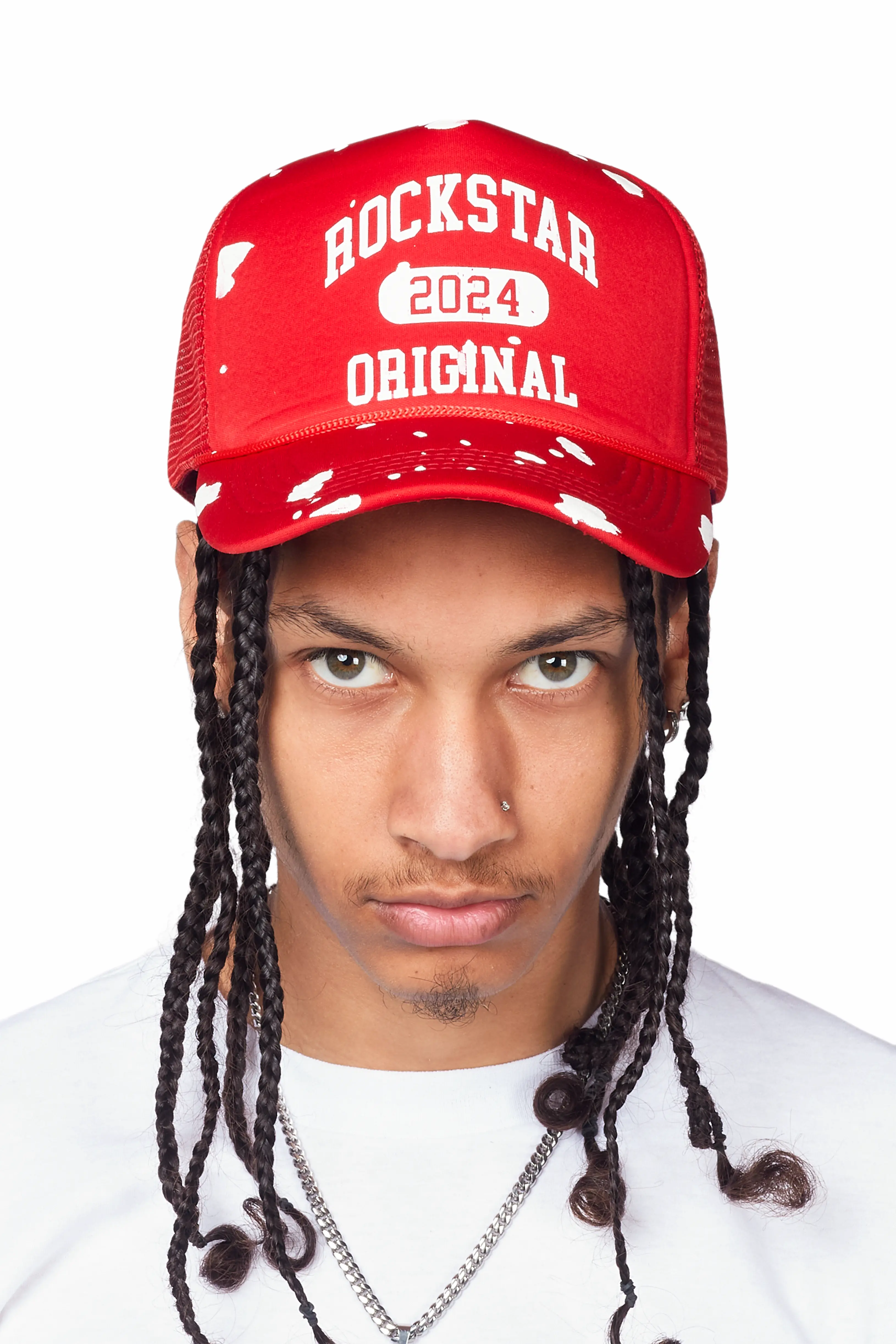 Lerato Red Graphic Trucker Hat - Image 2
