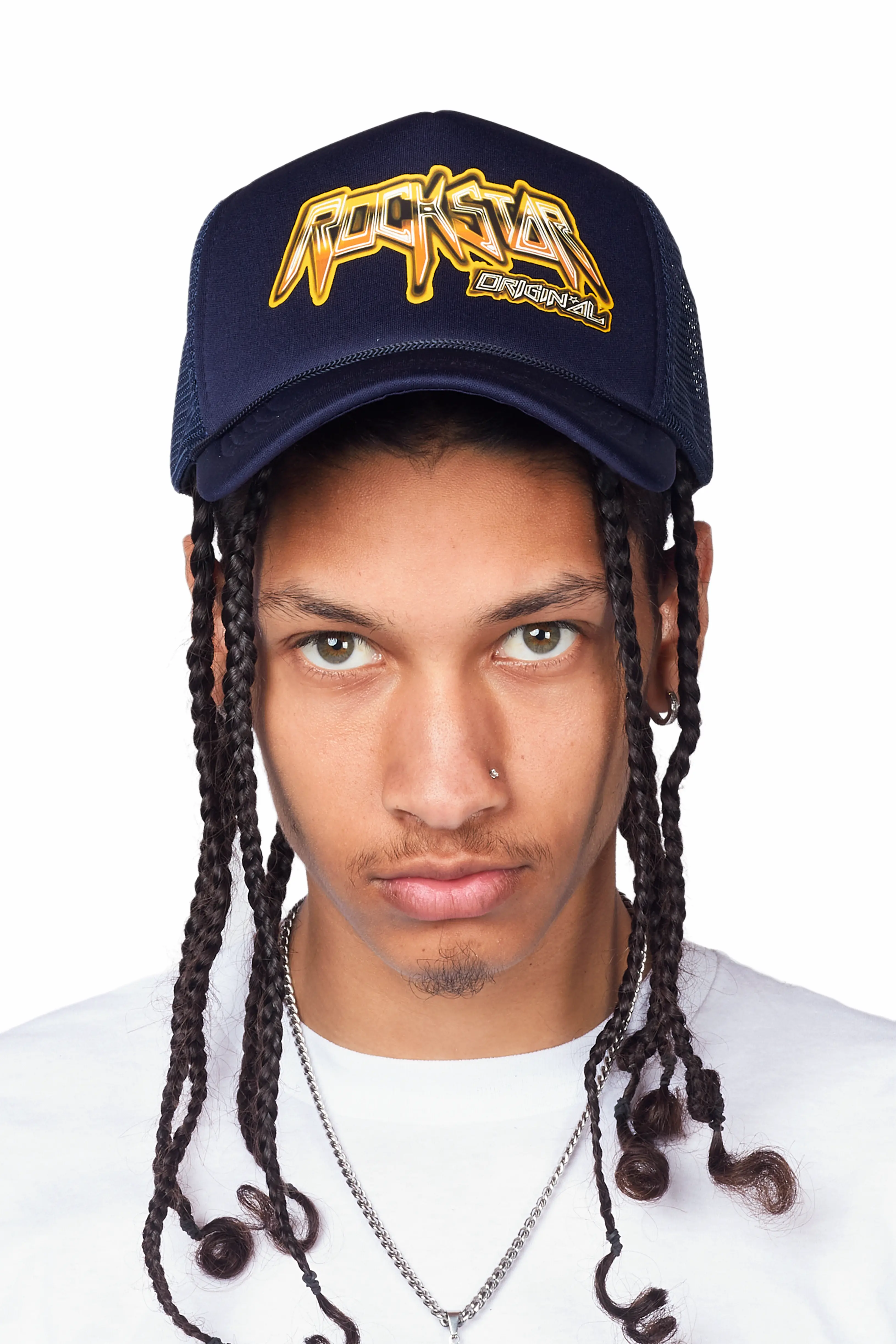 Ogen Navy Graphic Trucker Hat - Image 2