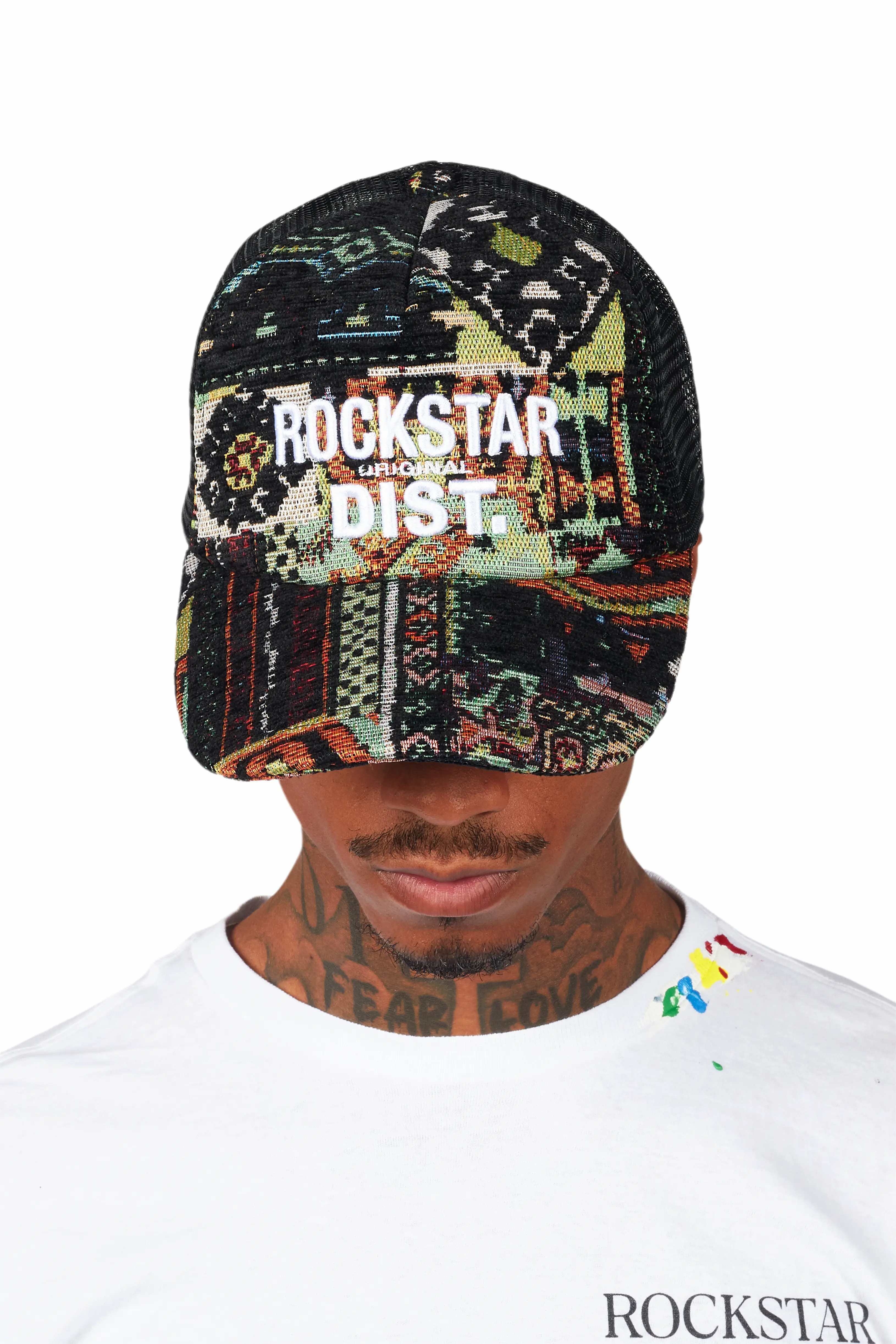 Ayami Green Tapestry Trucker Hat - Image 2