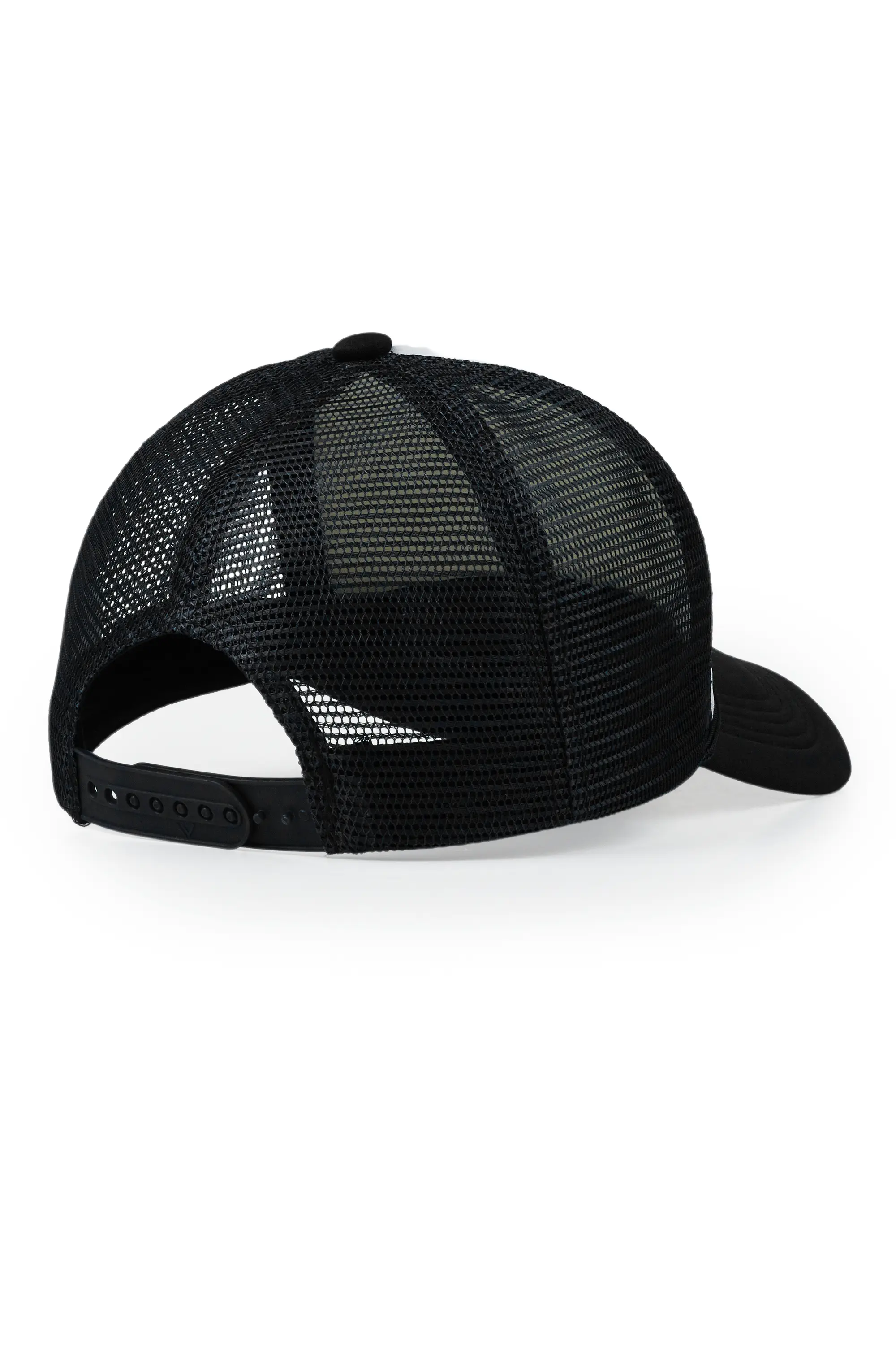 Womens Black/White Basic Trucker Hat - Image 3