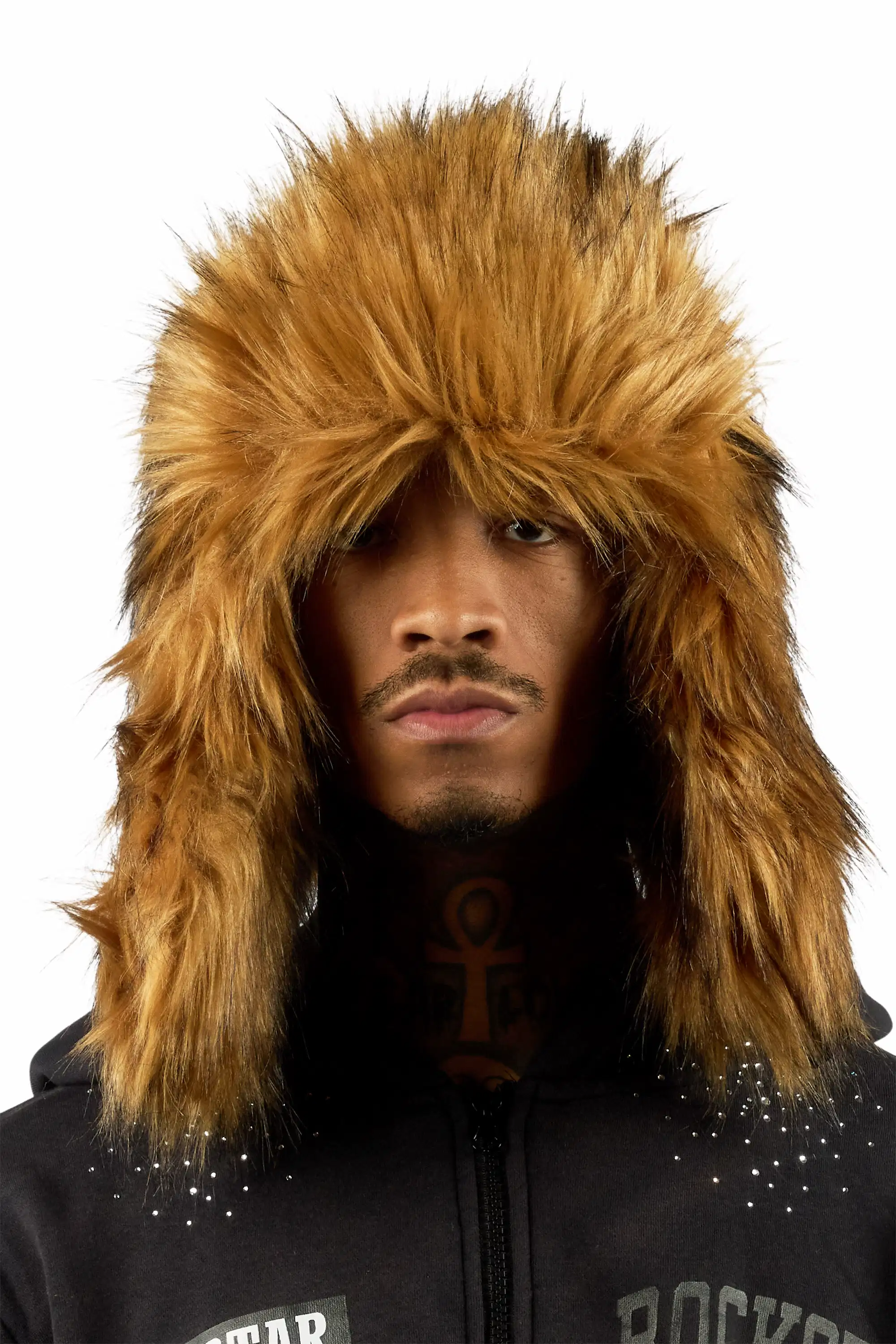 Trapper Hat Brown Faux Fur - Image 2