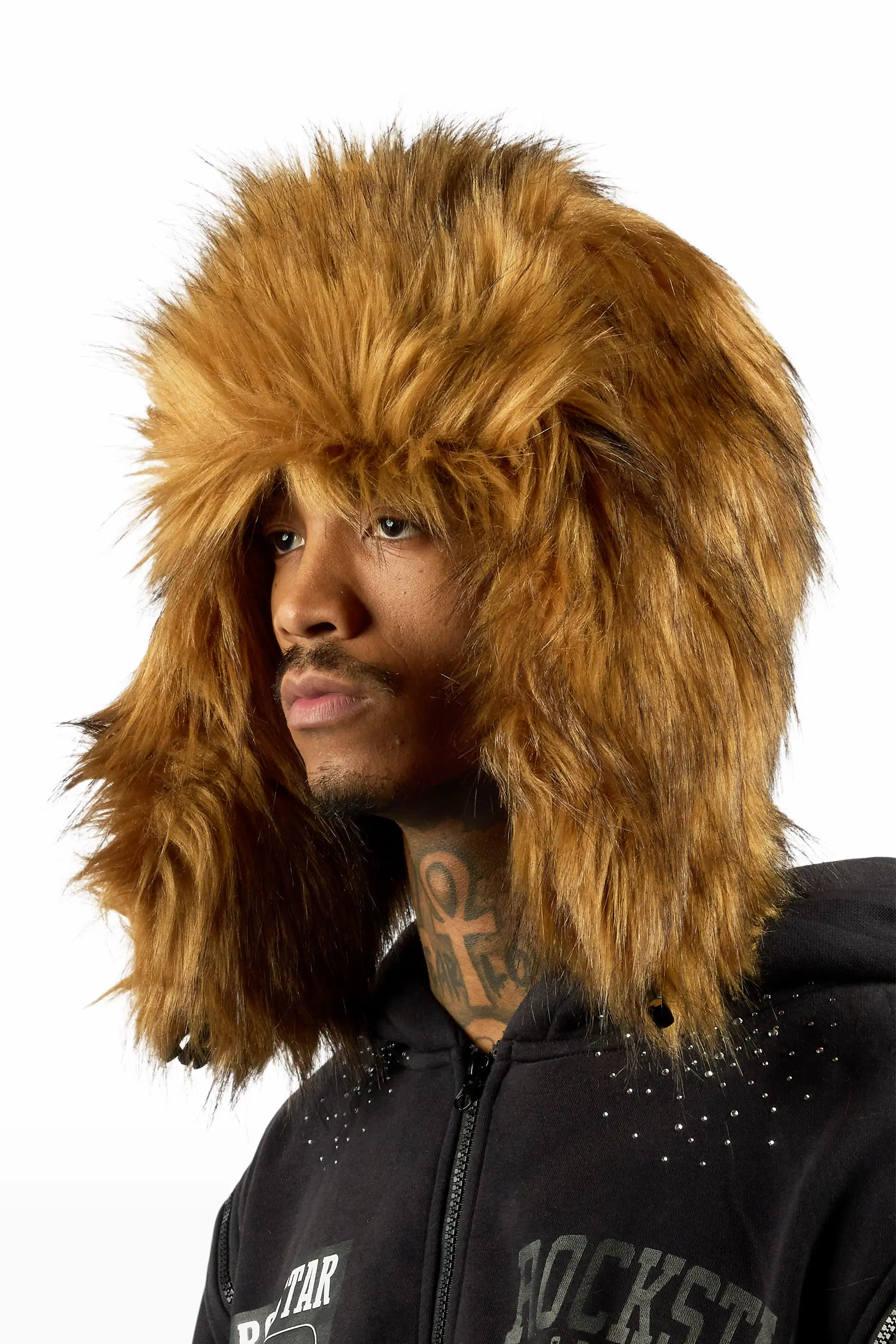 Trapper Hat Brown Faux Fur - Image 3