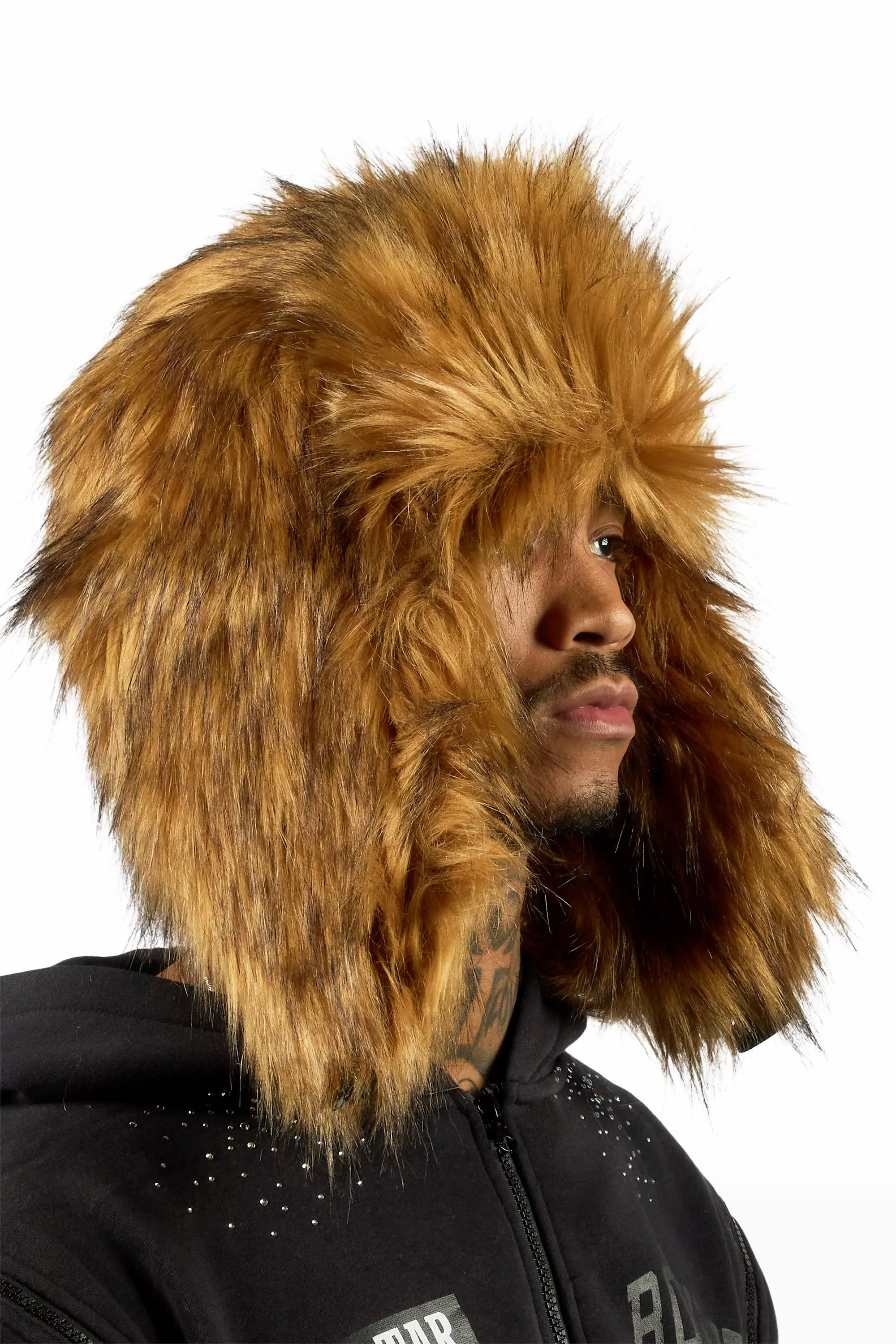Trapper Hat Brown Faux Fur - Image 4