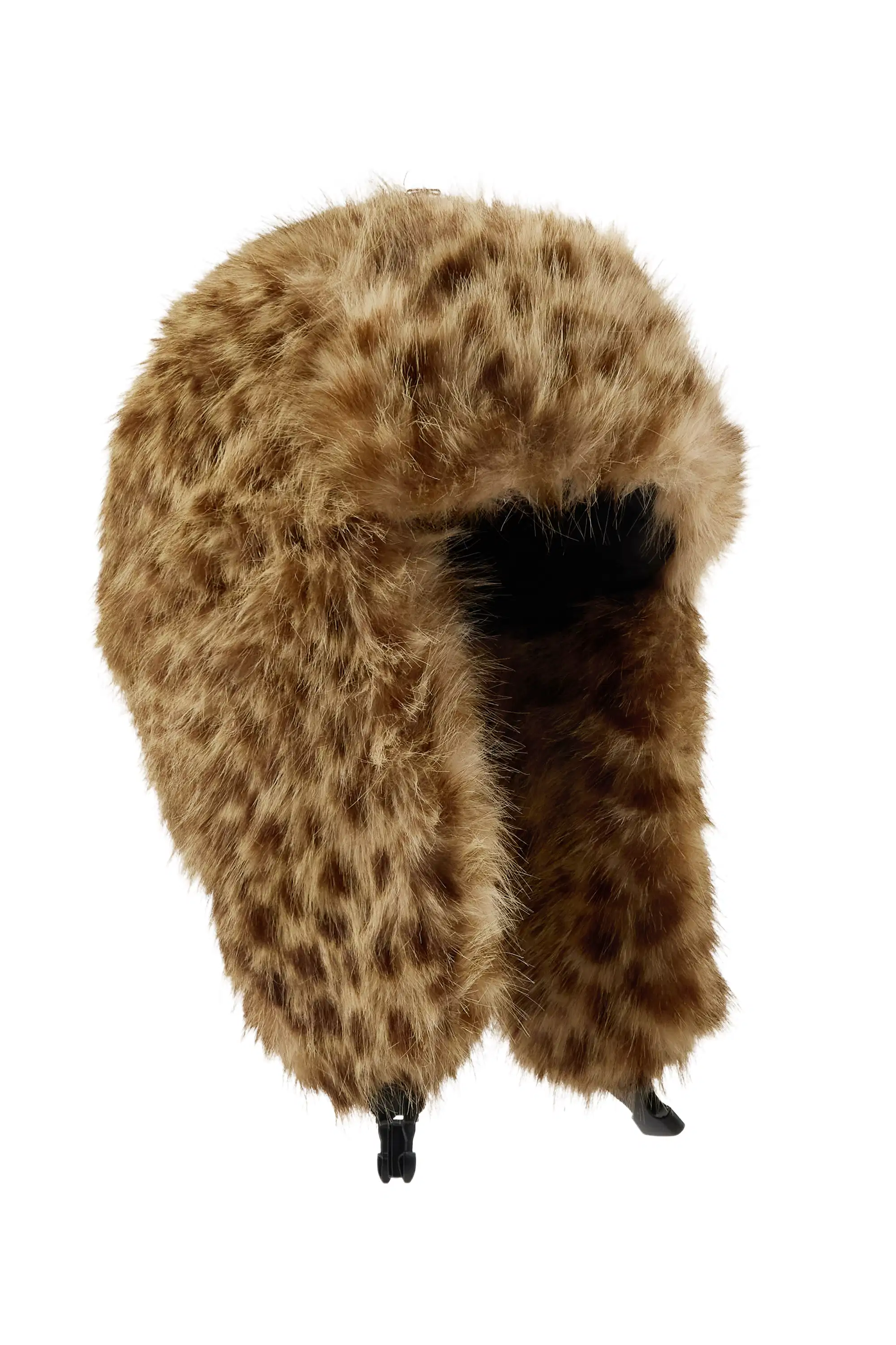 Trapper Hat Cheetah Faux Fur