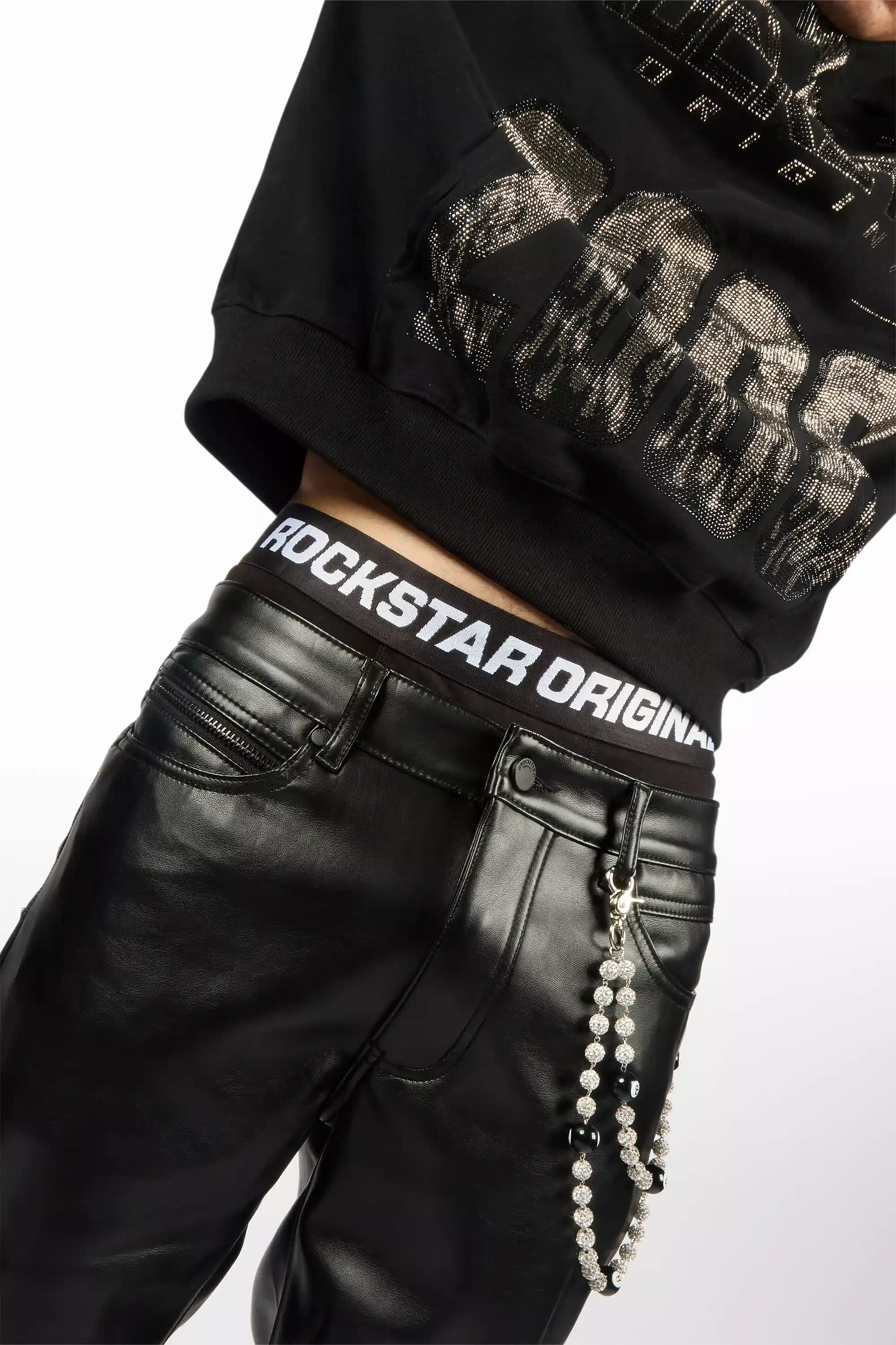 Magic8 Silver/Black Wallet Chain - Image 2