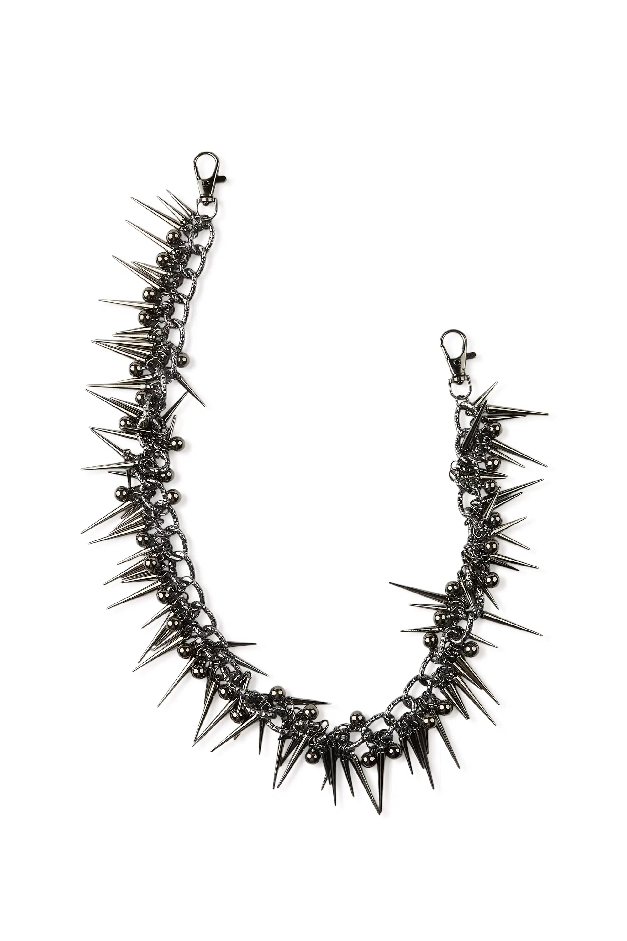 Spikez Silver Wallet Chain