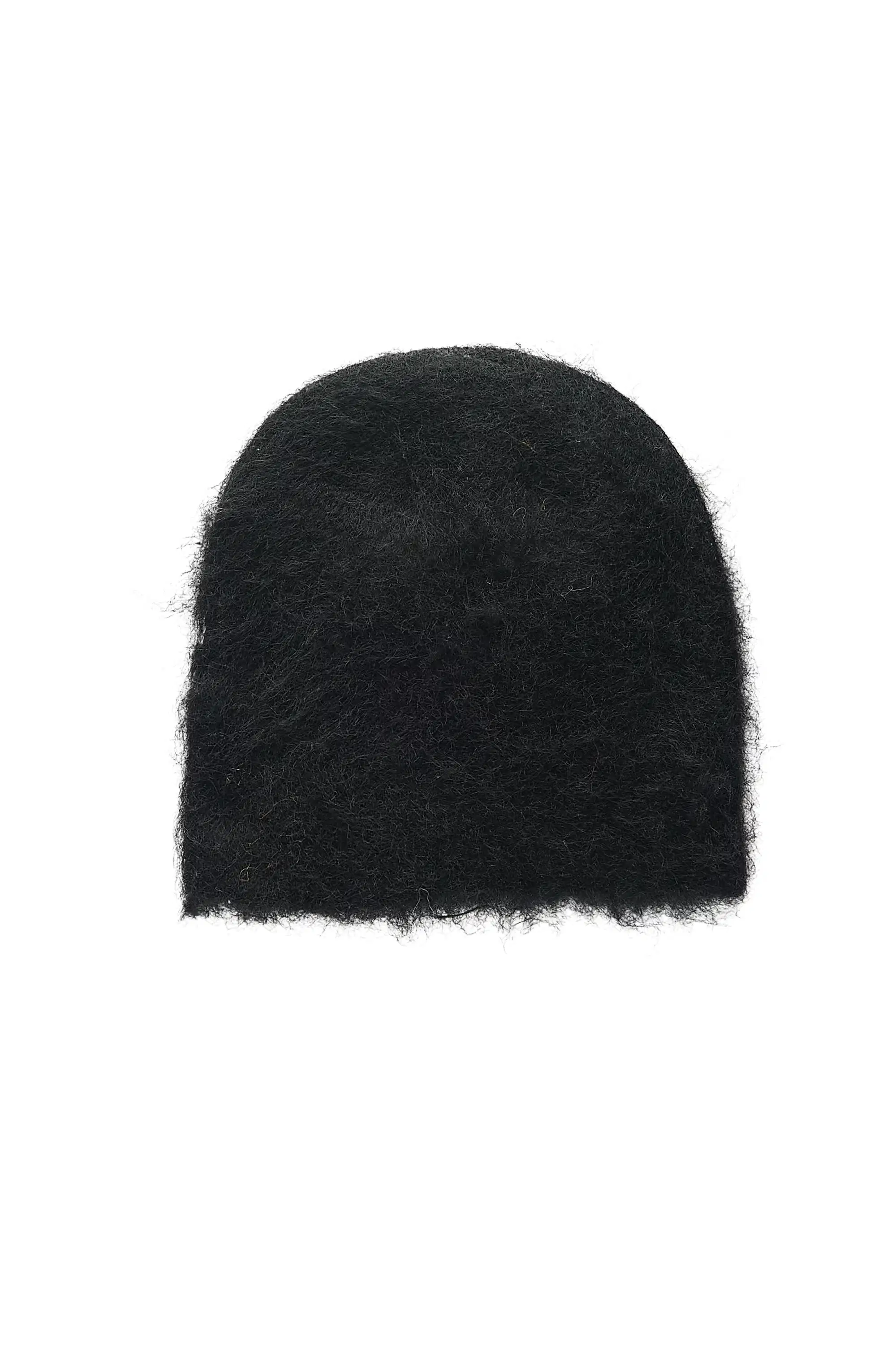 Warblen Black Knitted Mohair Beanie - Image 5