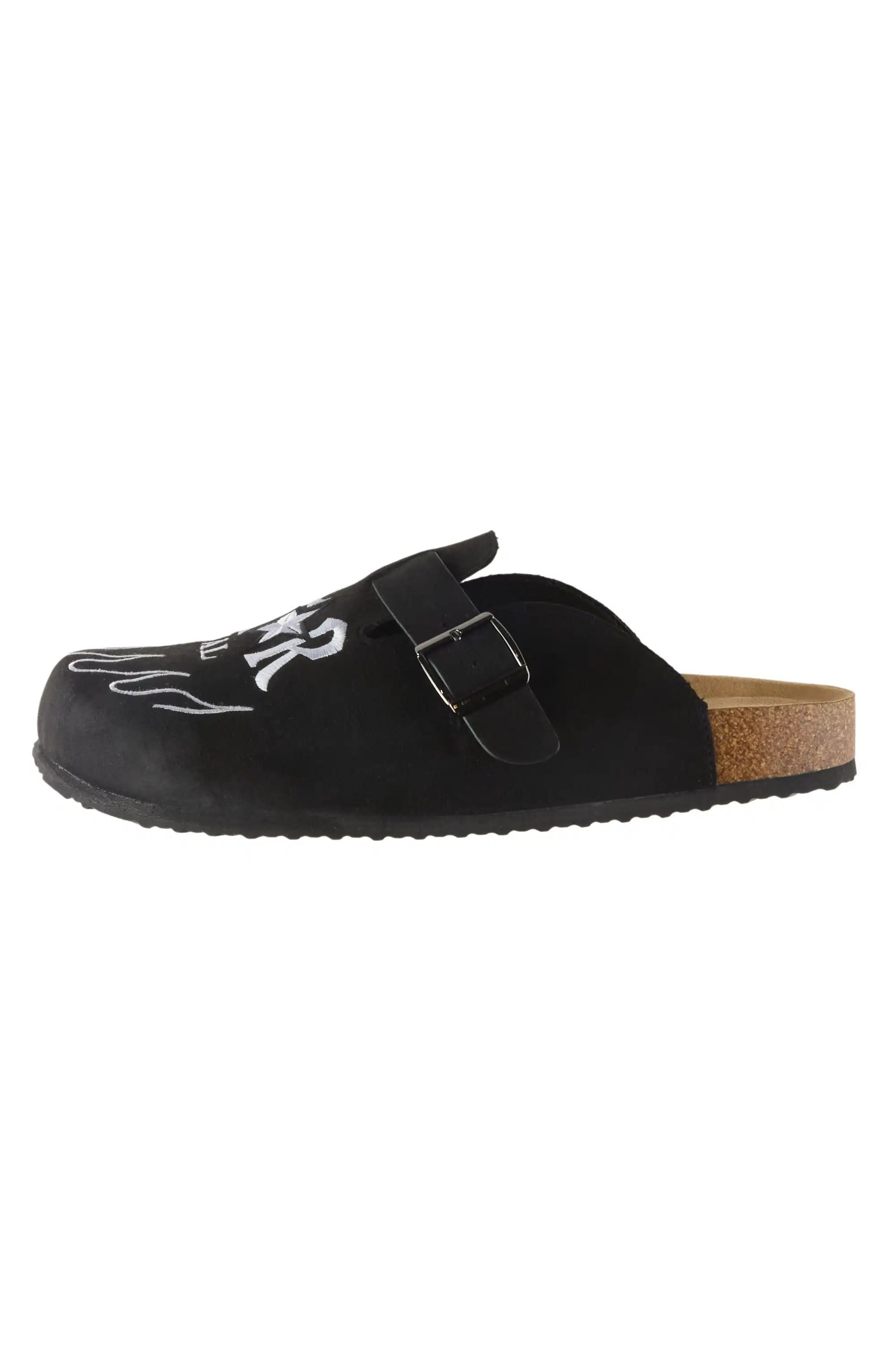 Mens Firewalk Black Suede Mule - Image 7