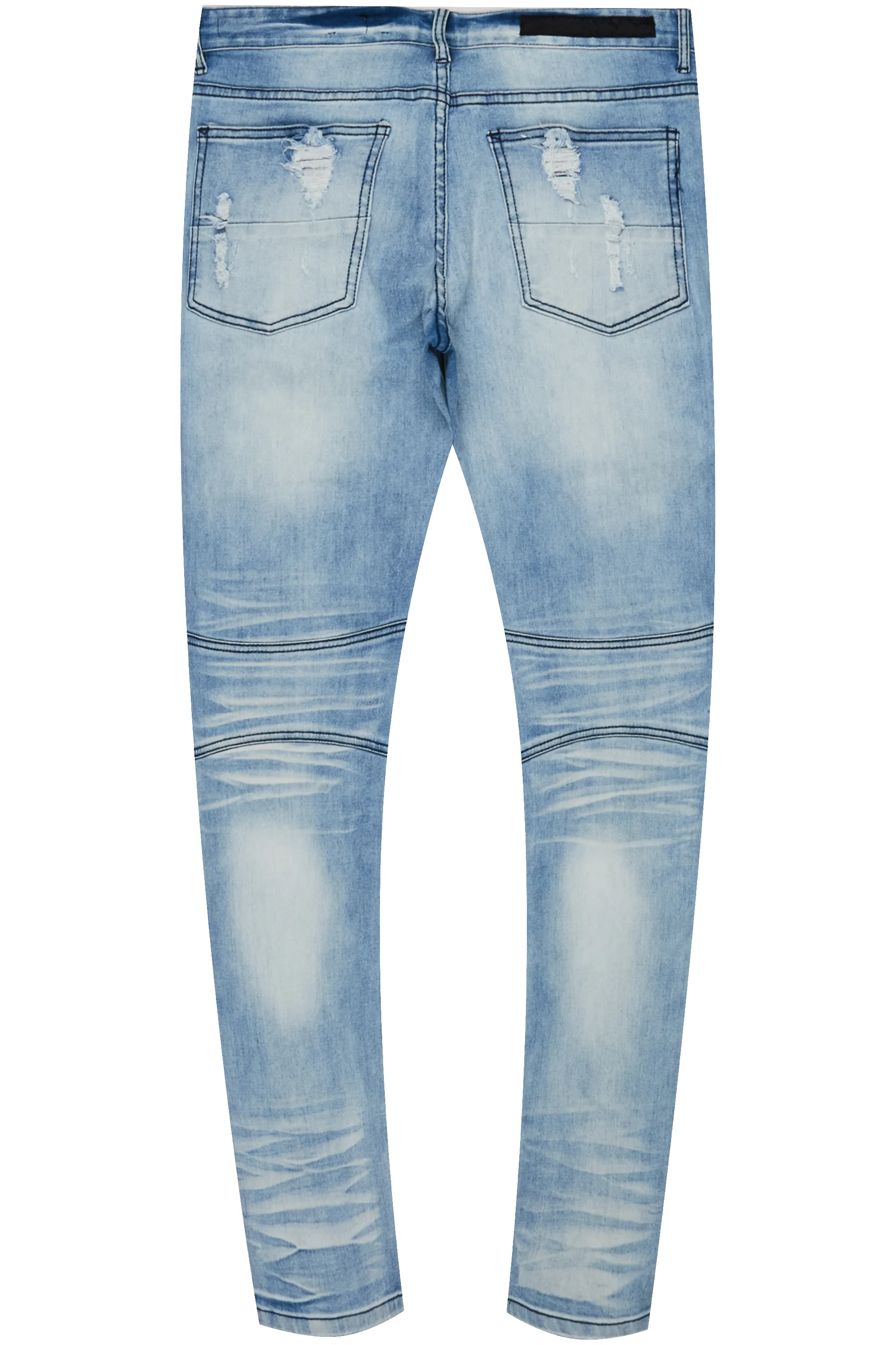 Brennon Signature Biker Jean- Light Wash - Image 5