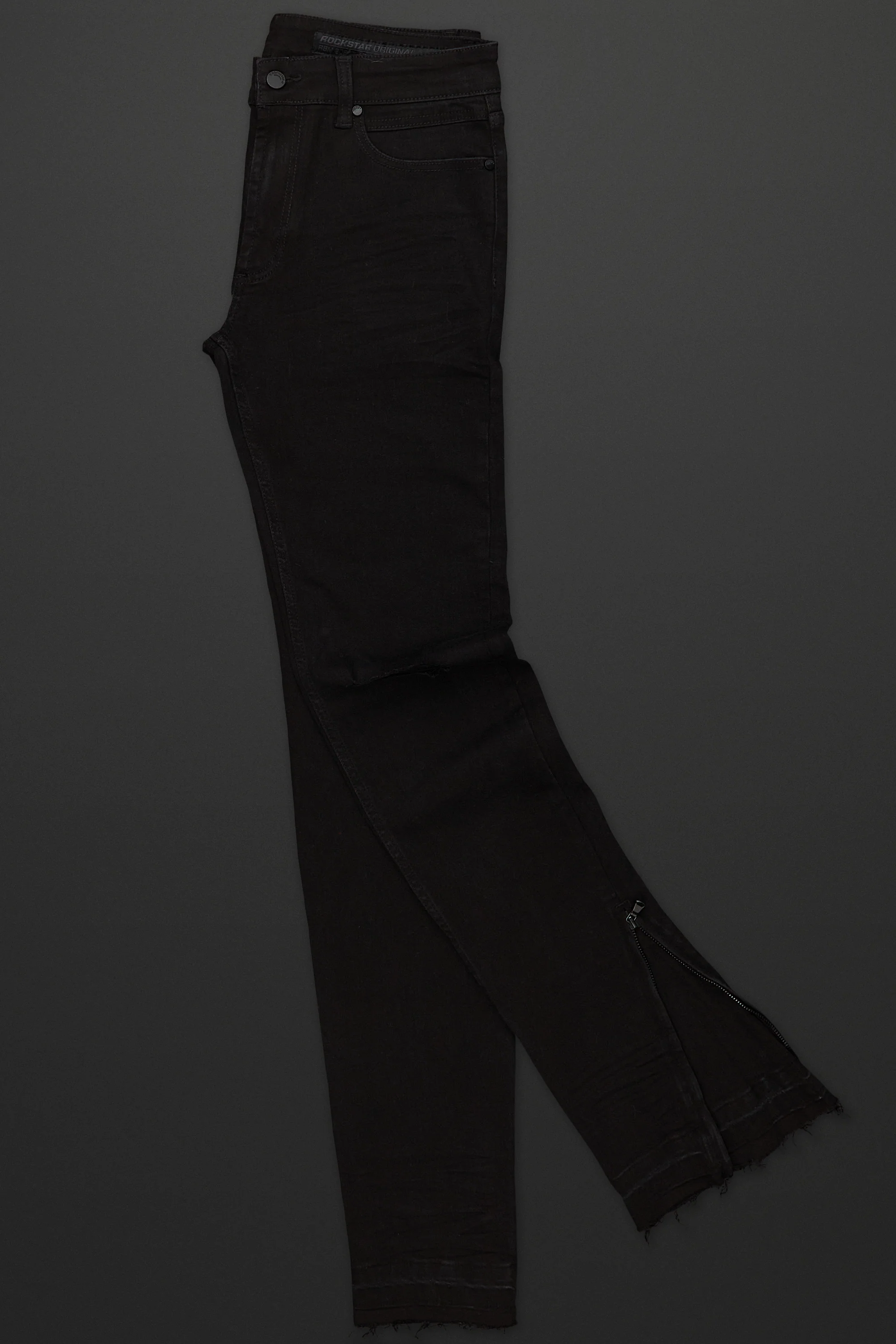 Jaymes Black Stacked Flare Jean - Image 9