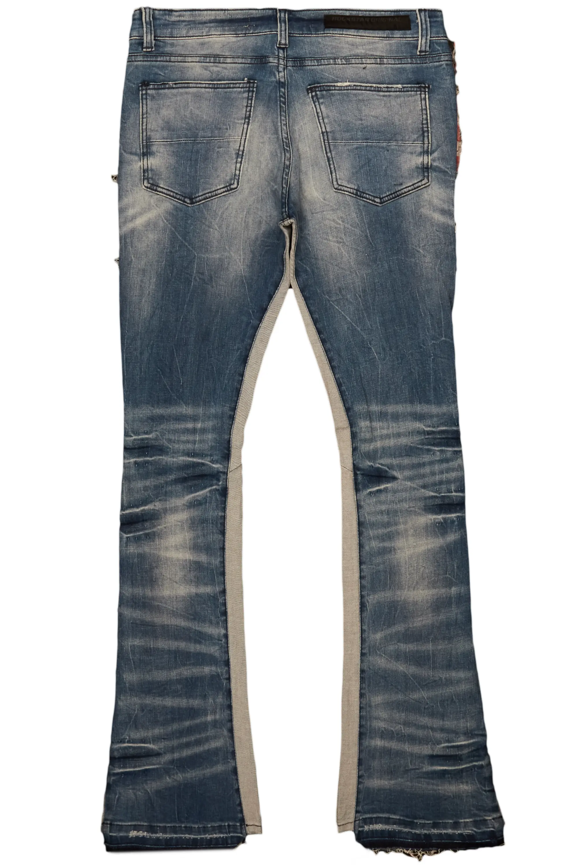Eugene Stacked Flare Jean-Dark Wash - Image 4
