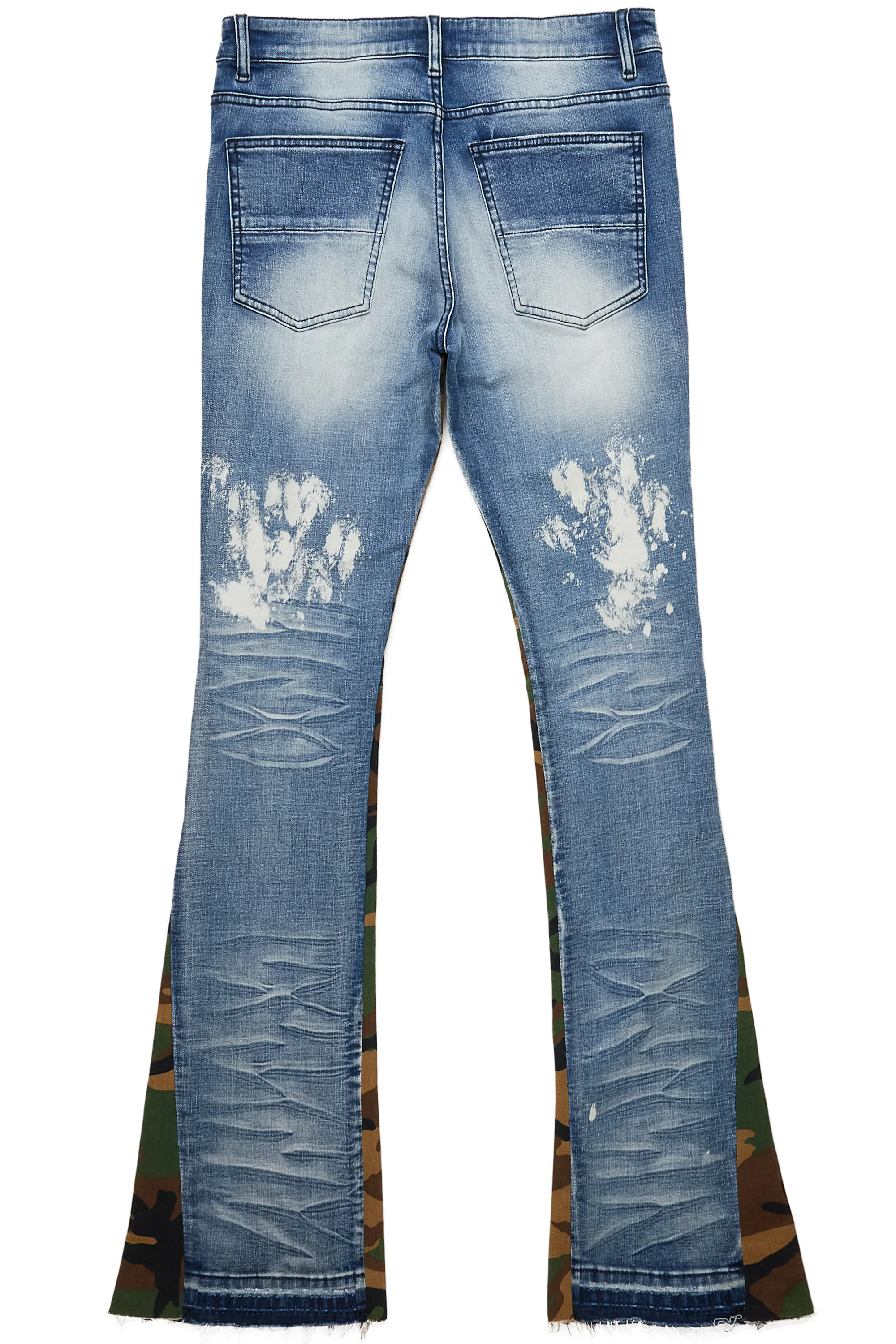 Strass Blue Stacked Flare Jean - Image 14