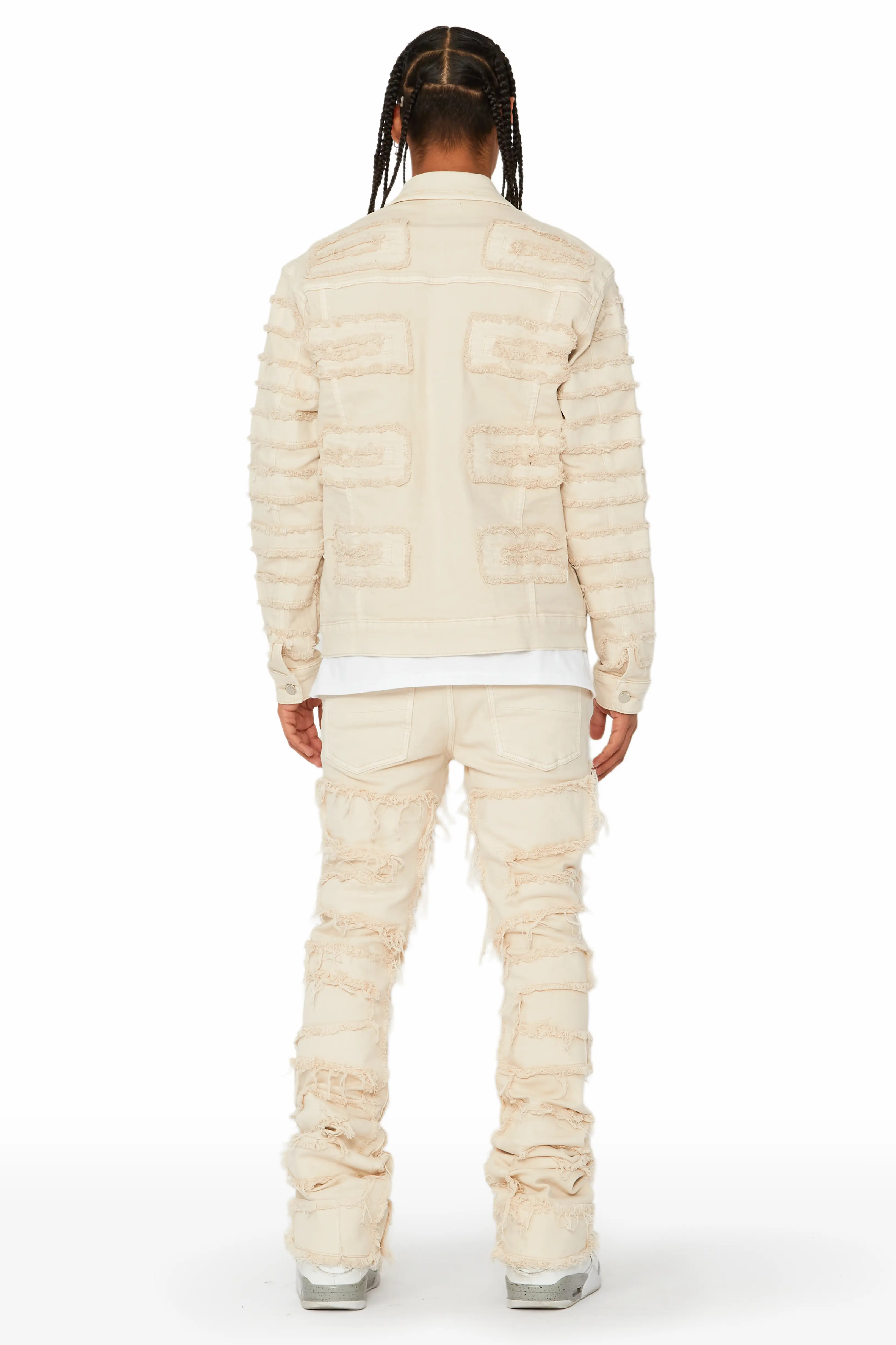 Shake Beige Denim Jacket - Image 7