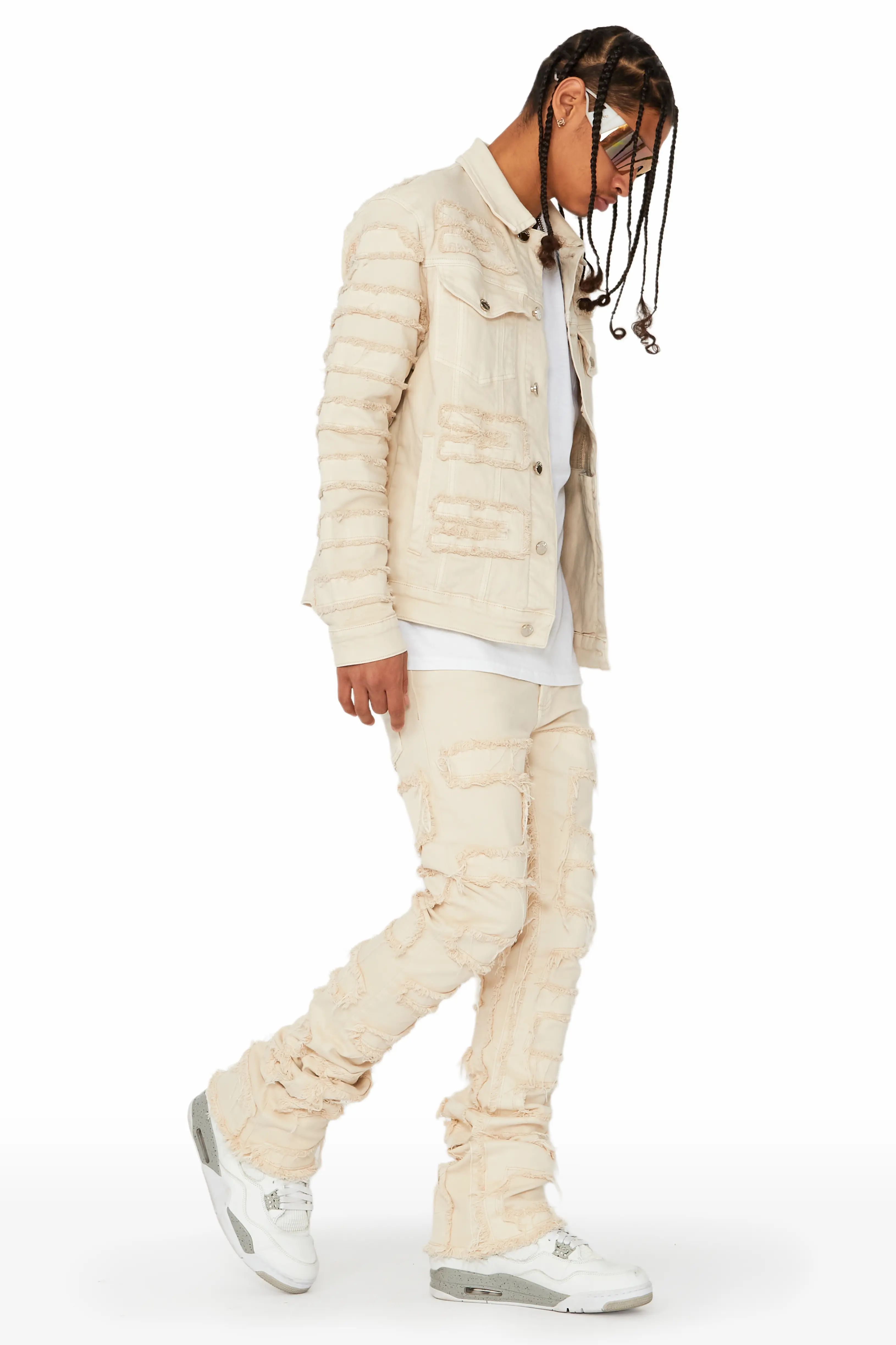 Shake Beige Denim Jacket - Image 8