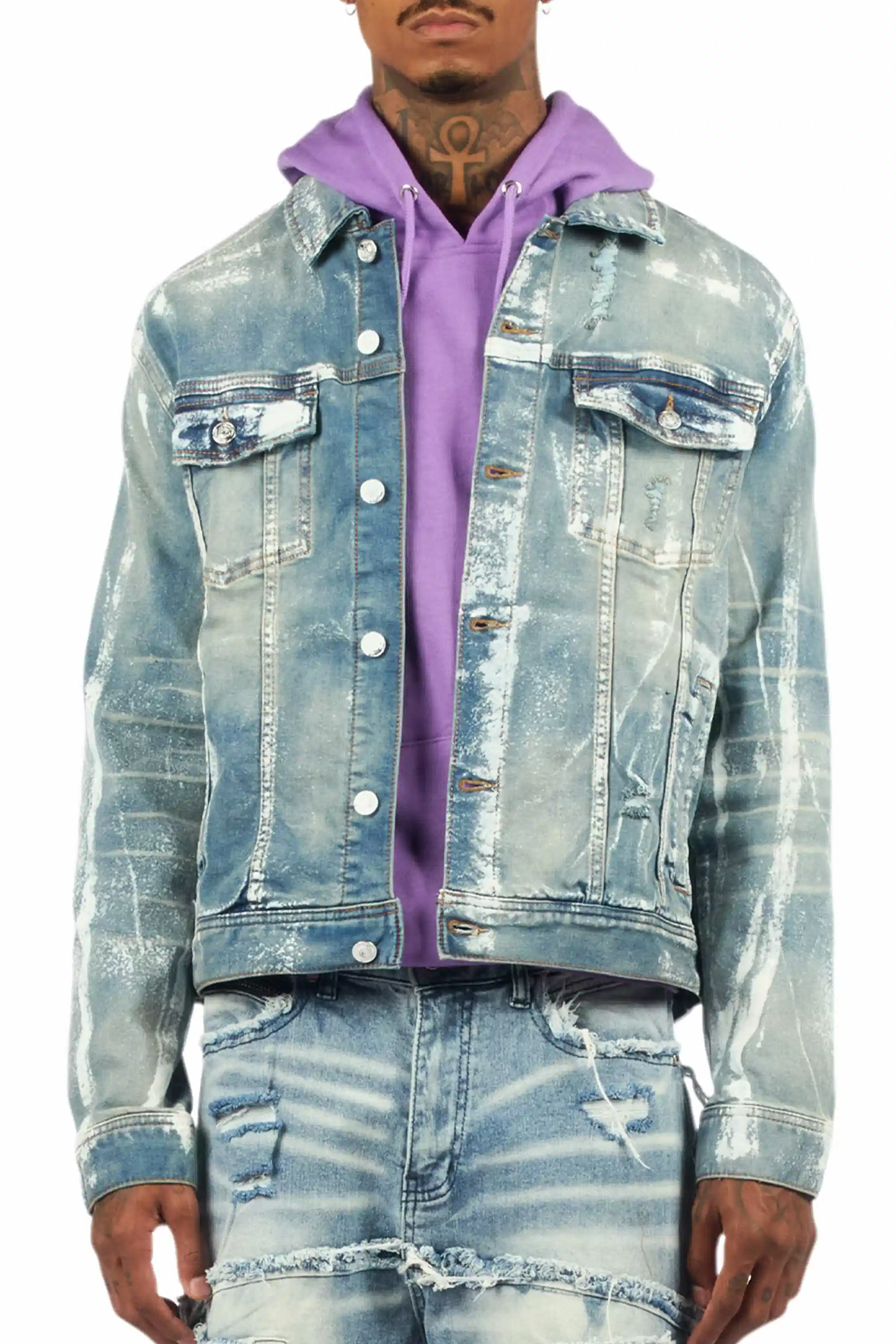 Ozzie Dark Blue Denim Jacket - Image 11