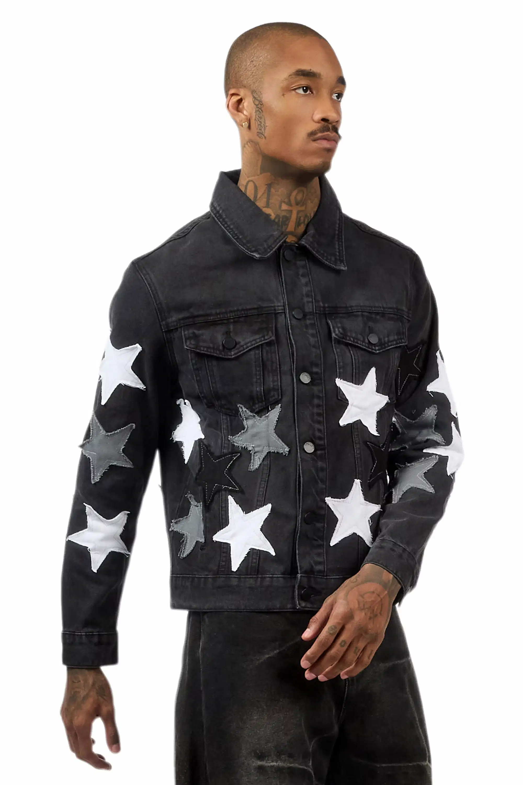 Starlane Black Denim Jacket - Image 4