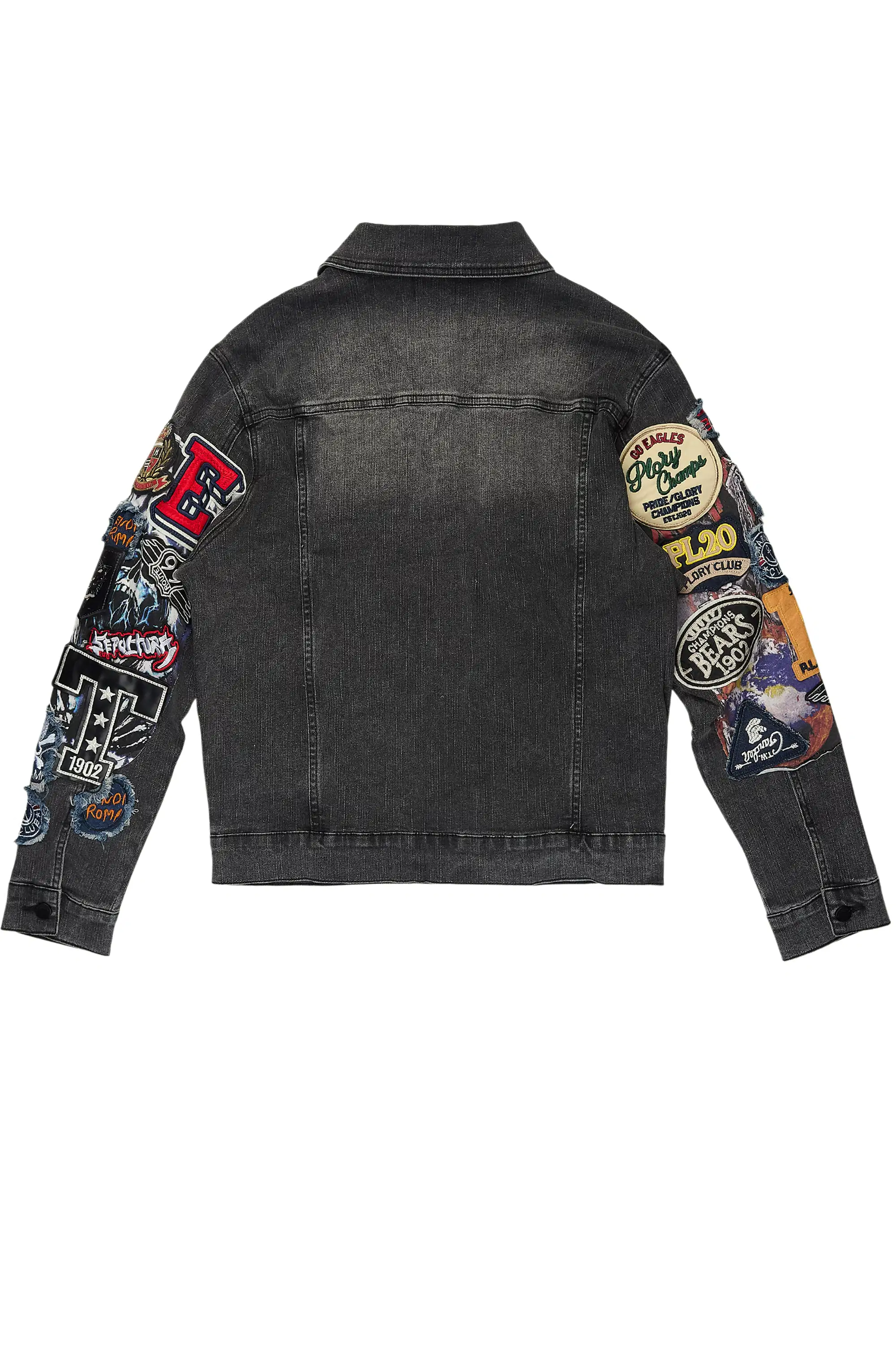 Espan Dark Grey Denim Jacket - Image 3