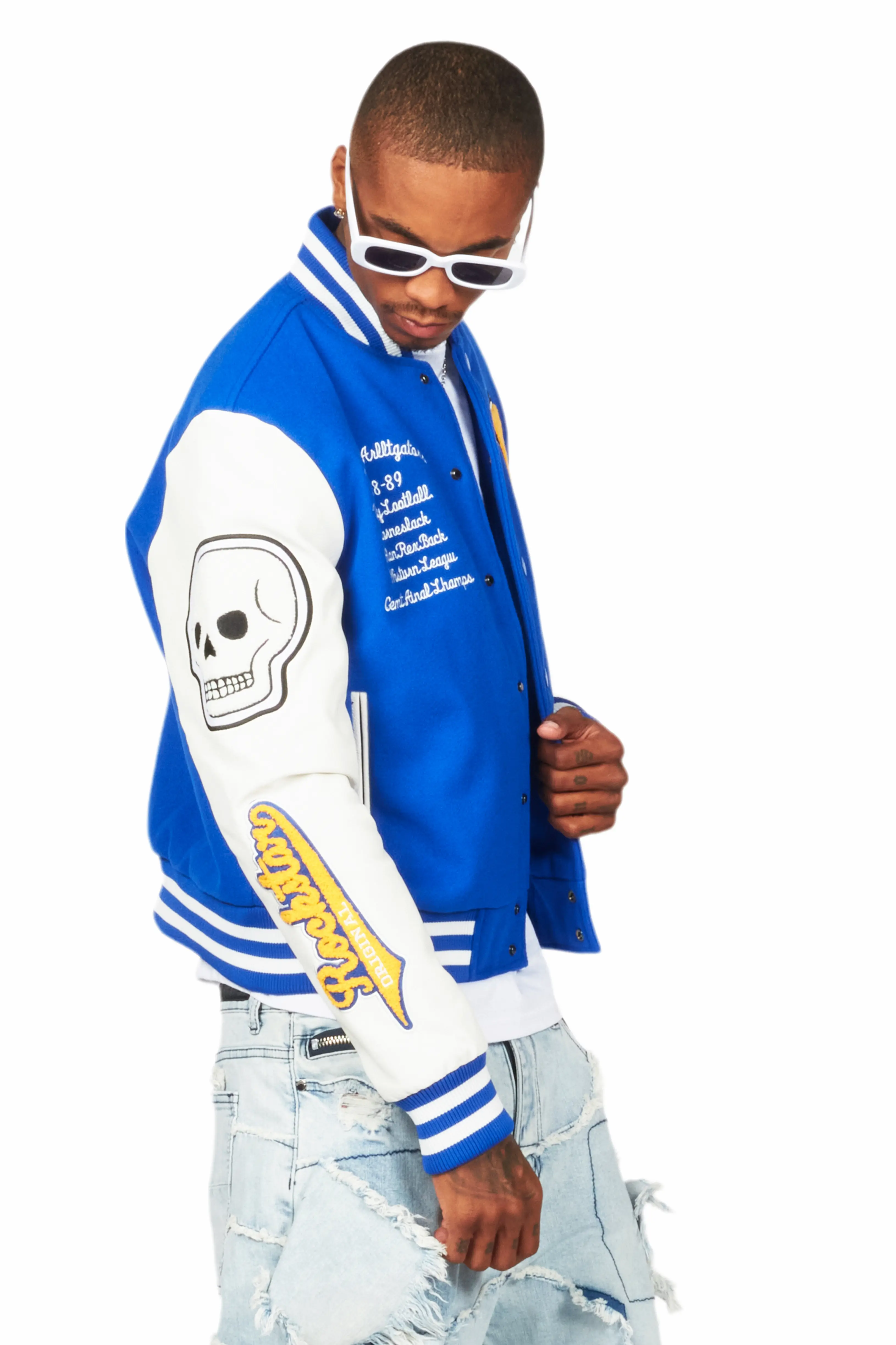 Eisen Royal Blue/White Varsity Jacket - Image 7