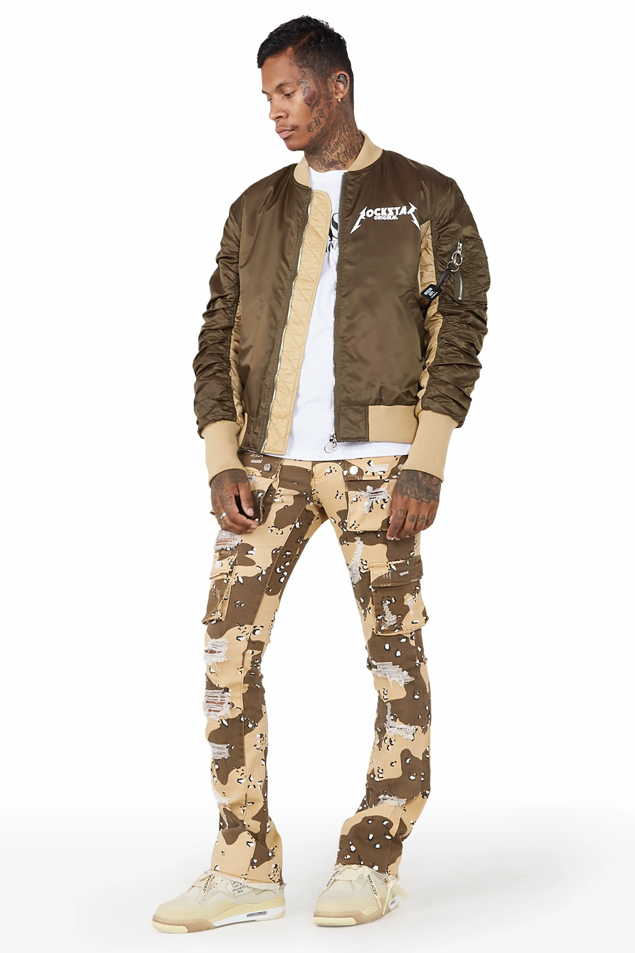 Kavita Olive/Khaki Bomber Jacket - Image 5