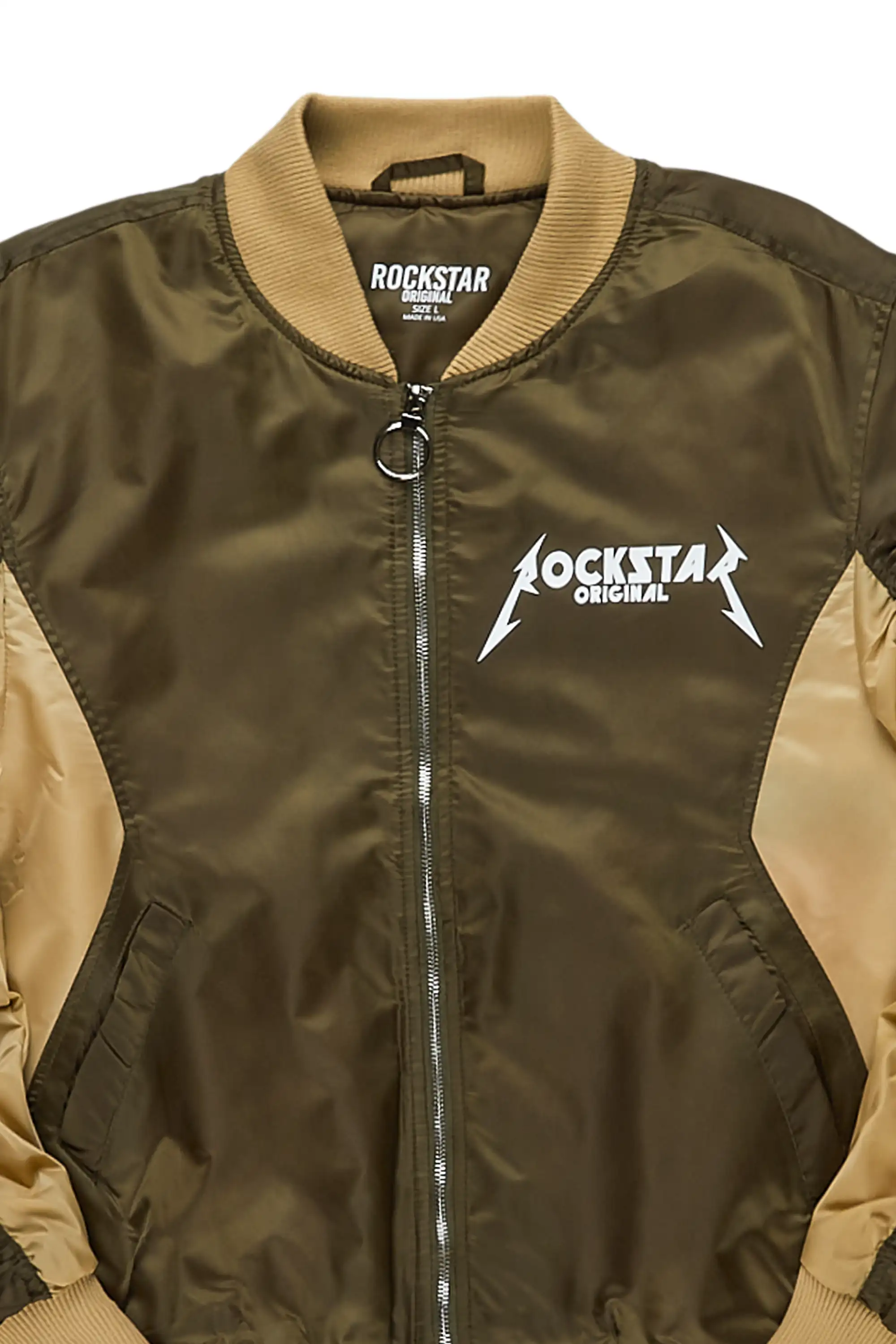 Kavita Olive/Khaki Bomber Jacket - Image 6