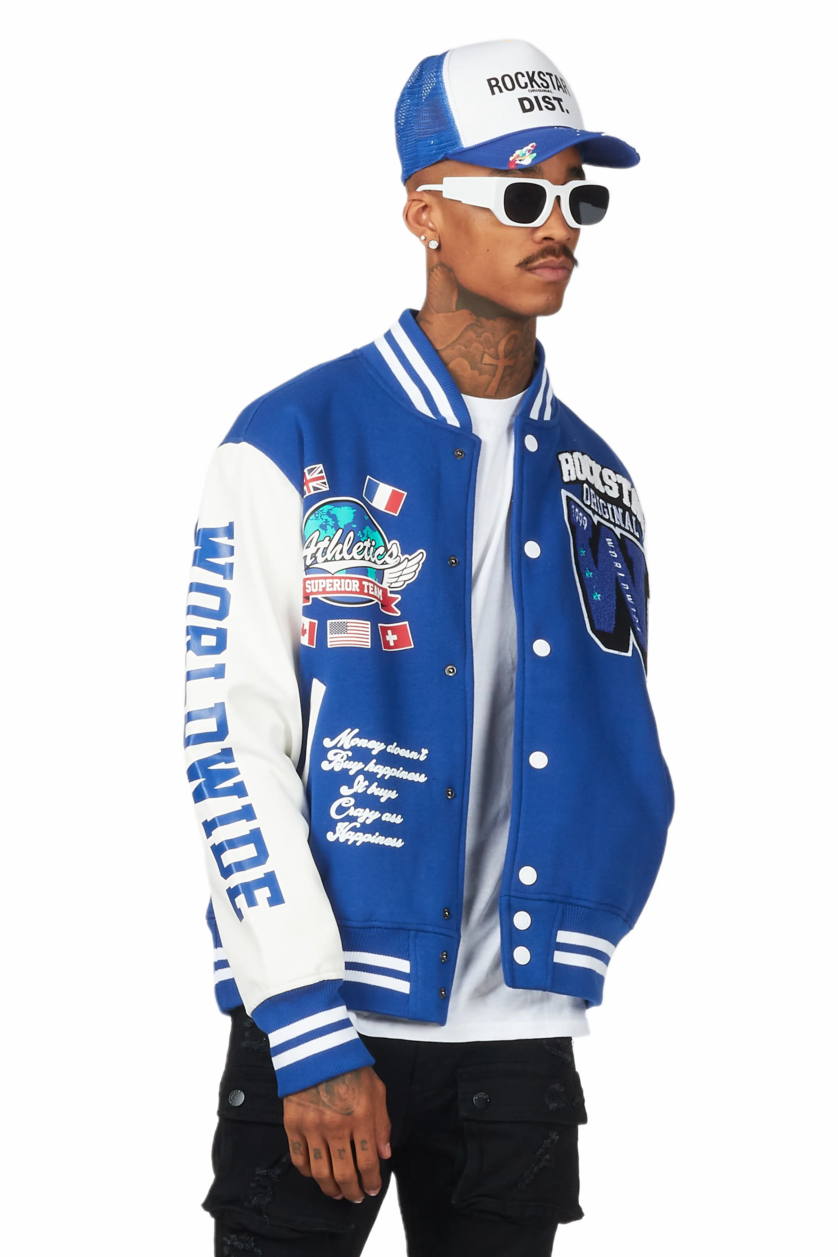 Izumi Blue Varsity Jacket - Image 4