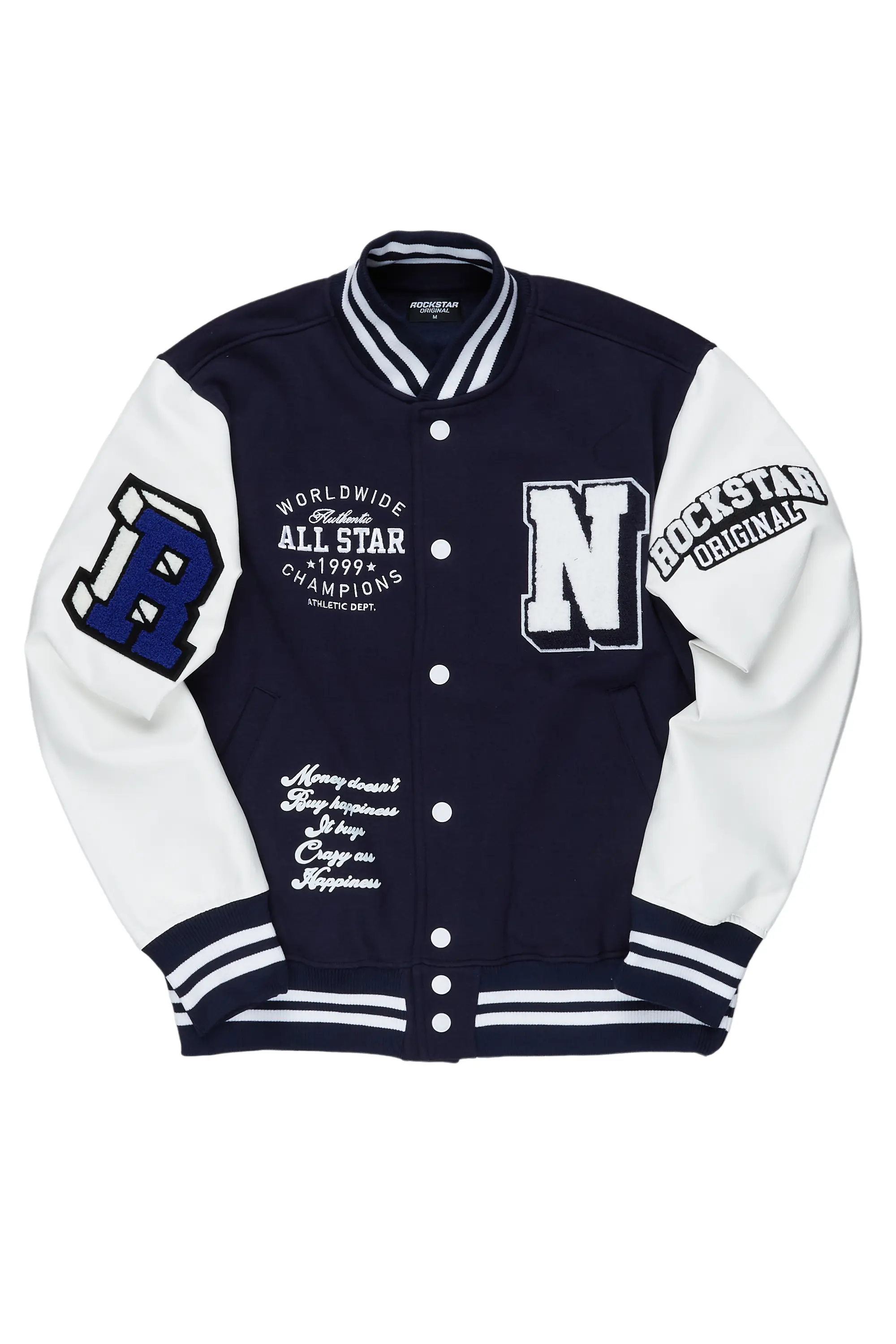 Himiko Navy Varsity Jacket - Image 2