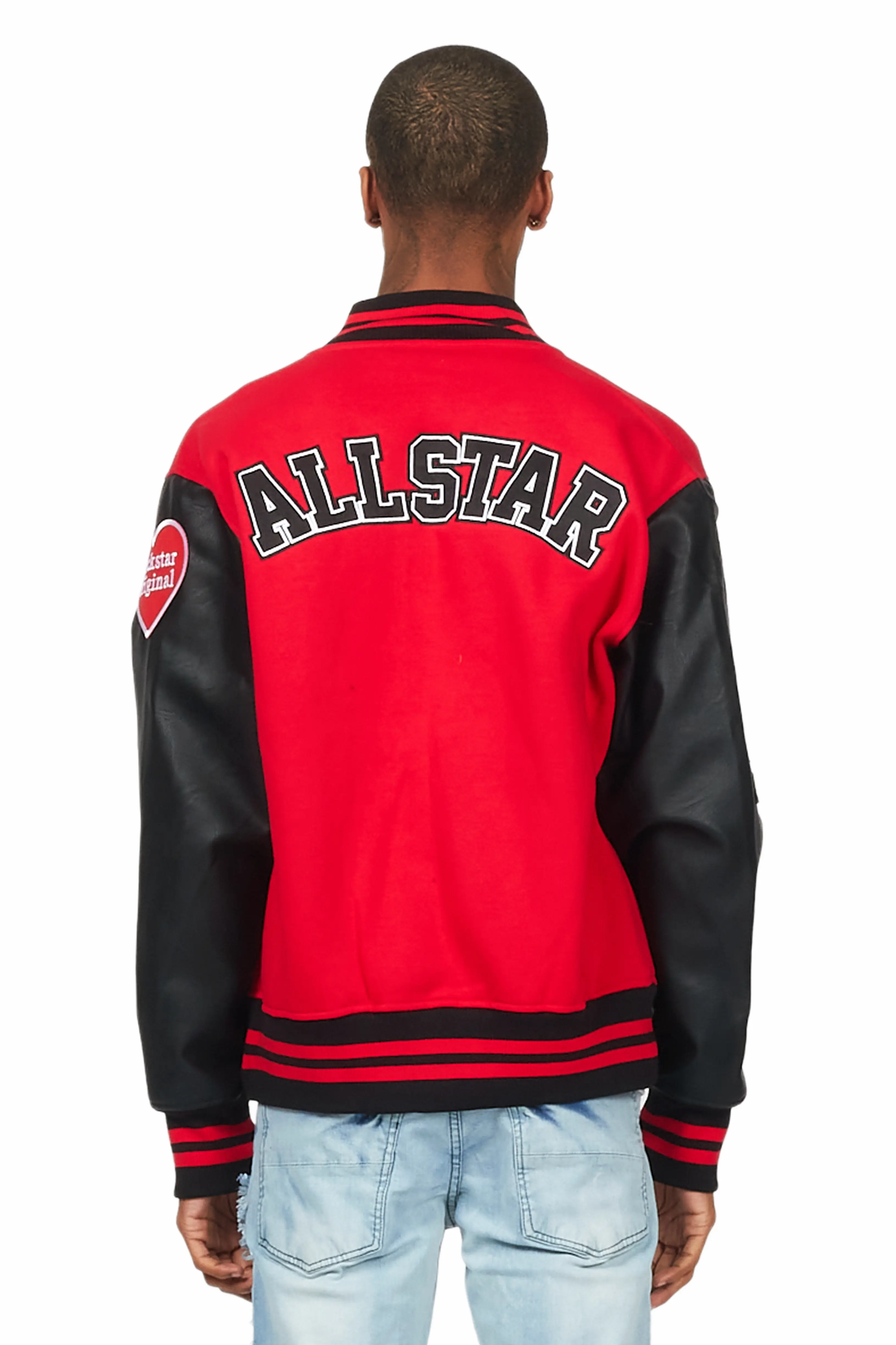 Macall Red Varsity Jacket - Image 7