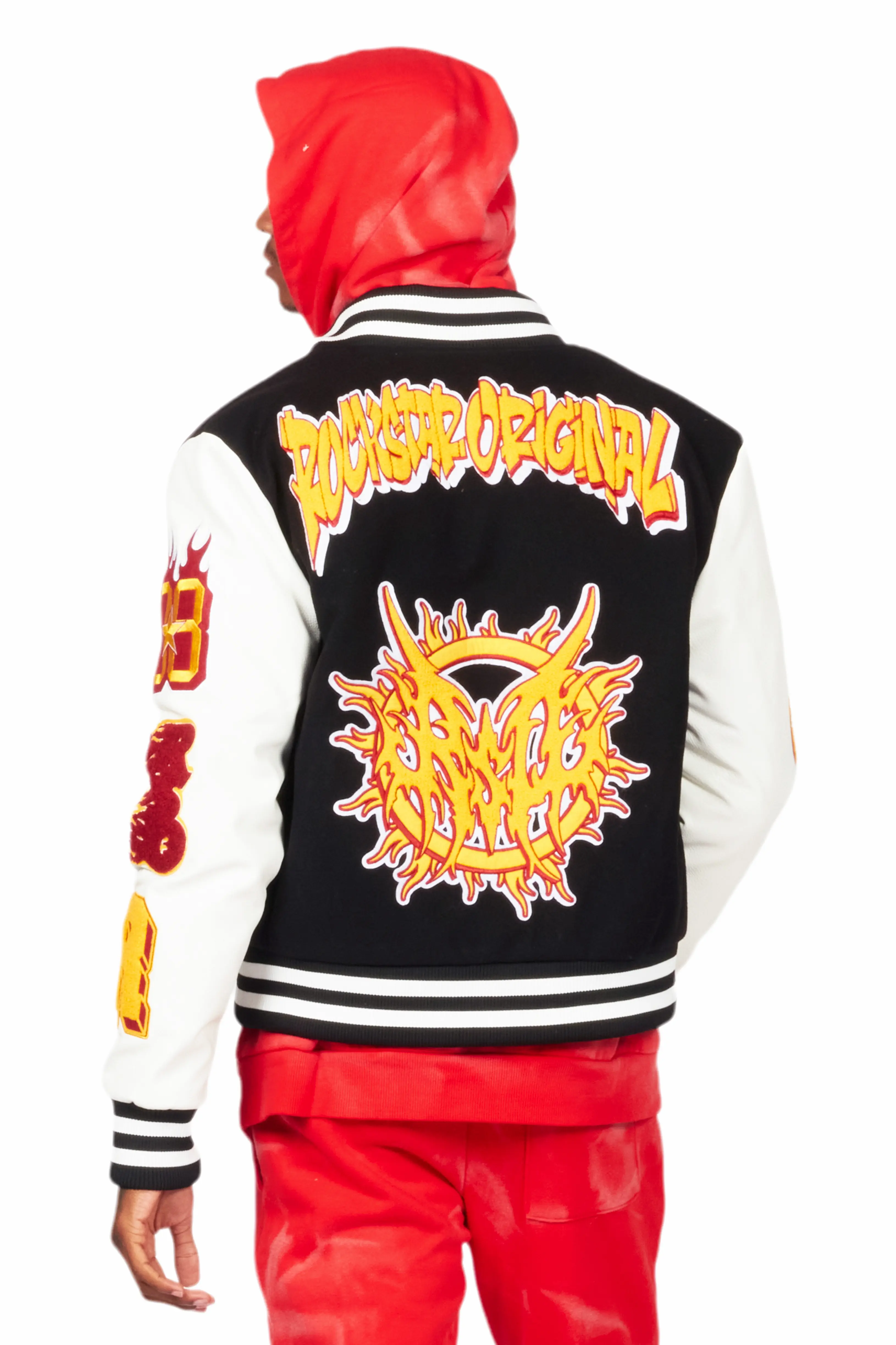 Fio Black/White Varsity Jacket - Image 6