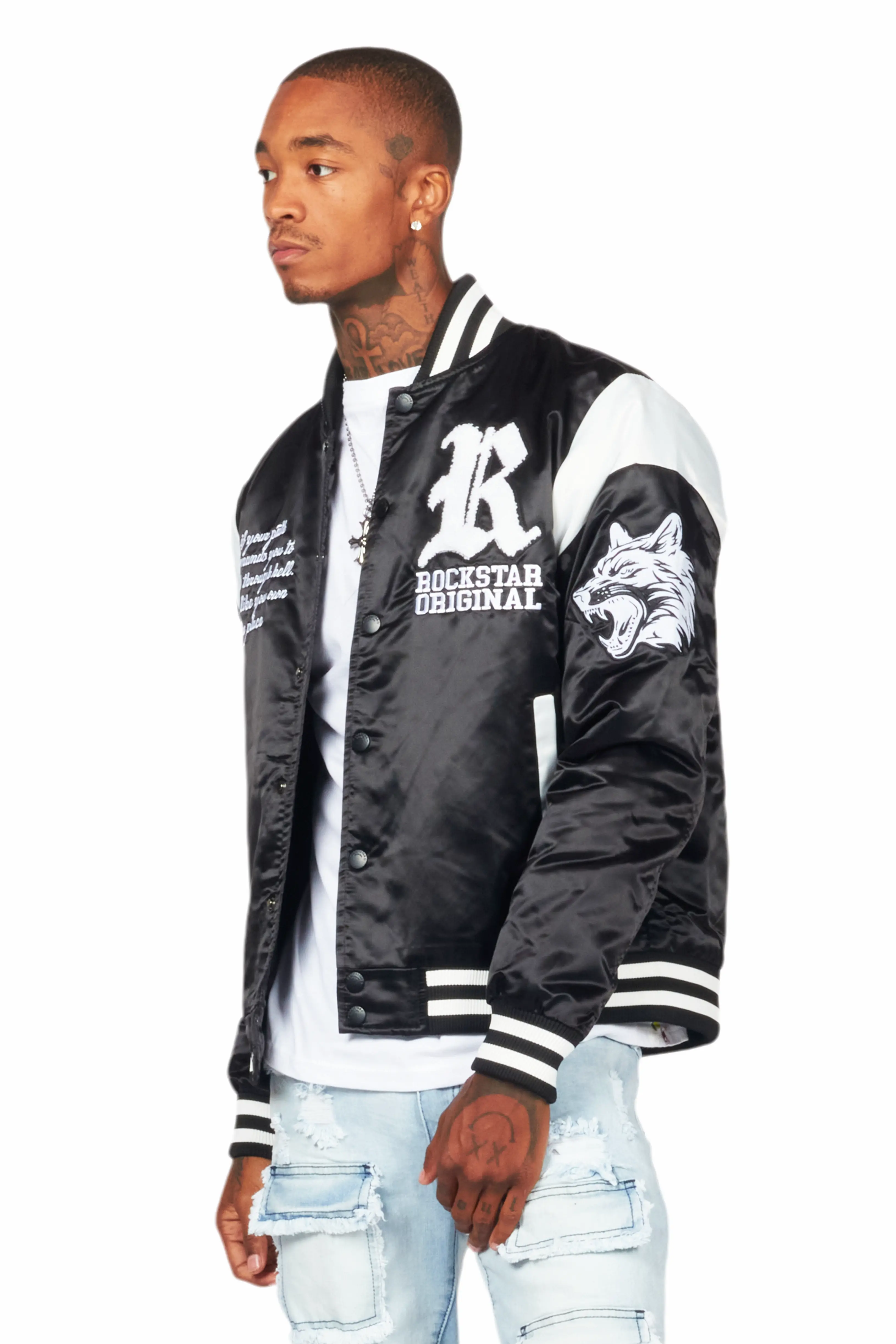 Geir Black Varsity Jacket - Image 6