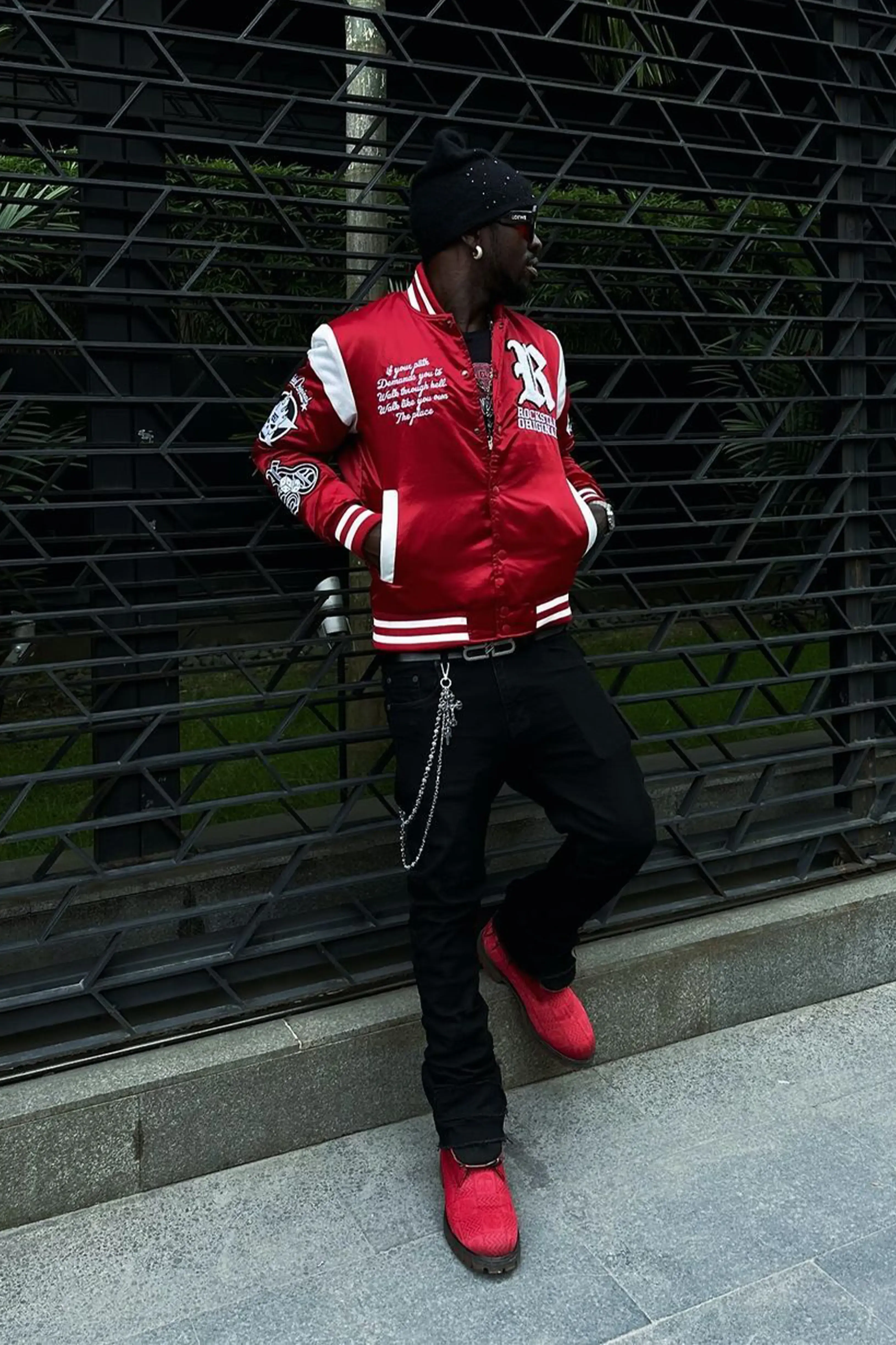 Geir Red Varsity Jacket - Image 2
