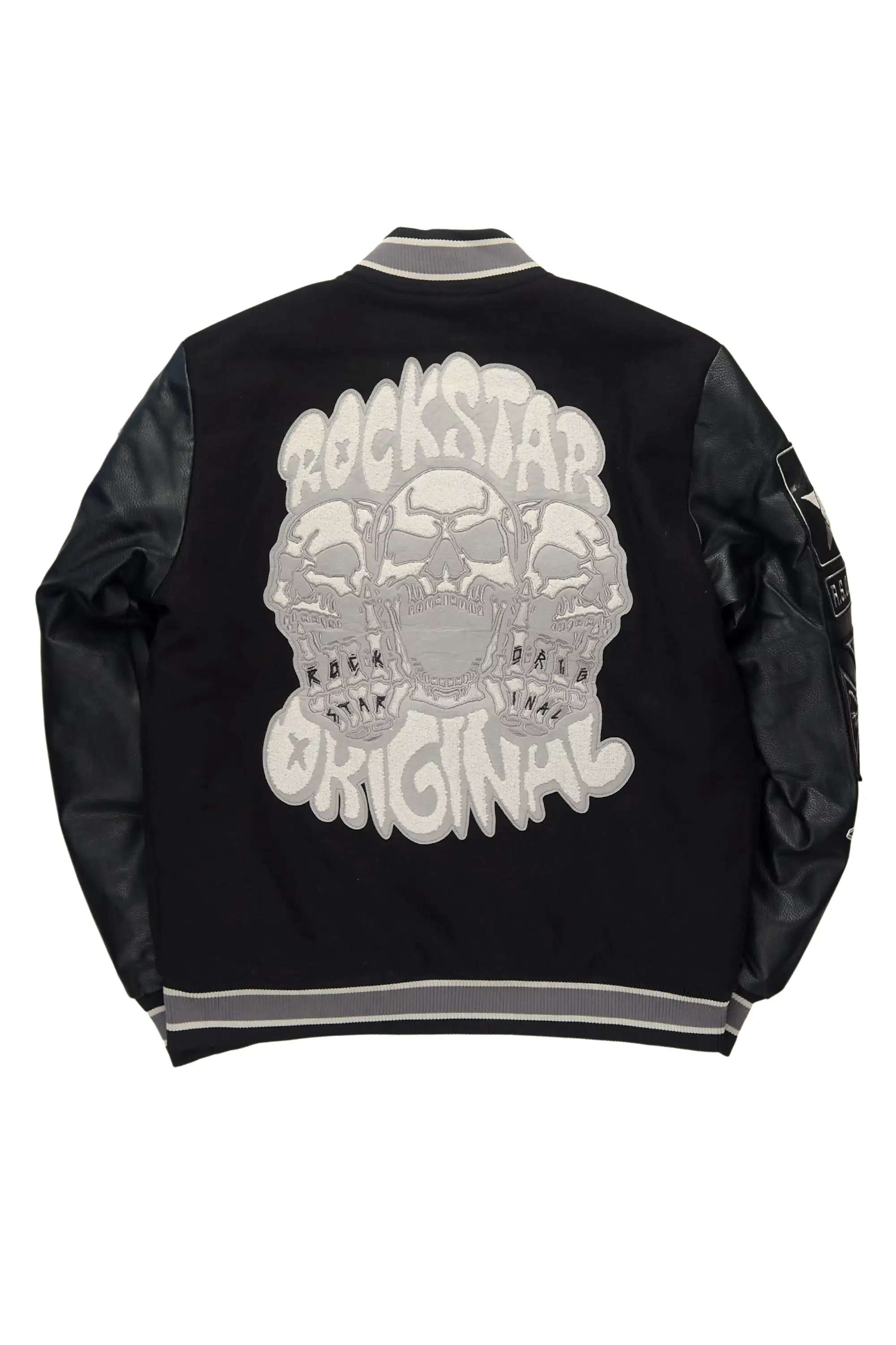 Vidar Black Varsity Jacket - Image 8