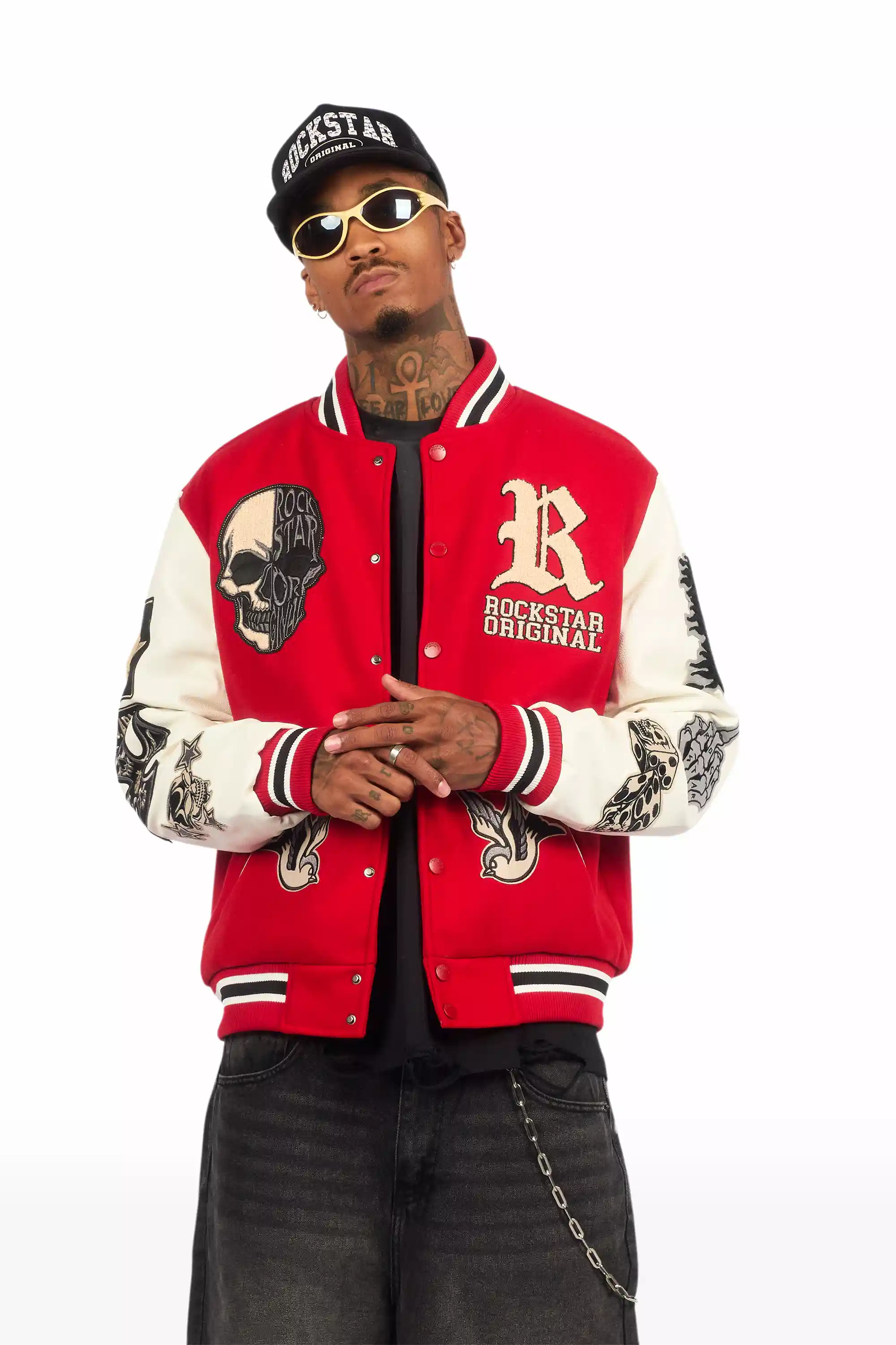 Vidar Red Varsity Jacket - Image 2