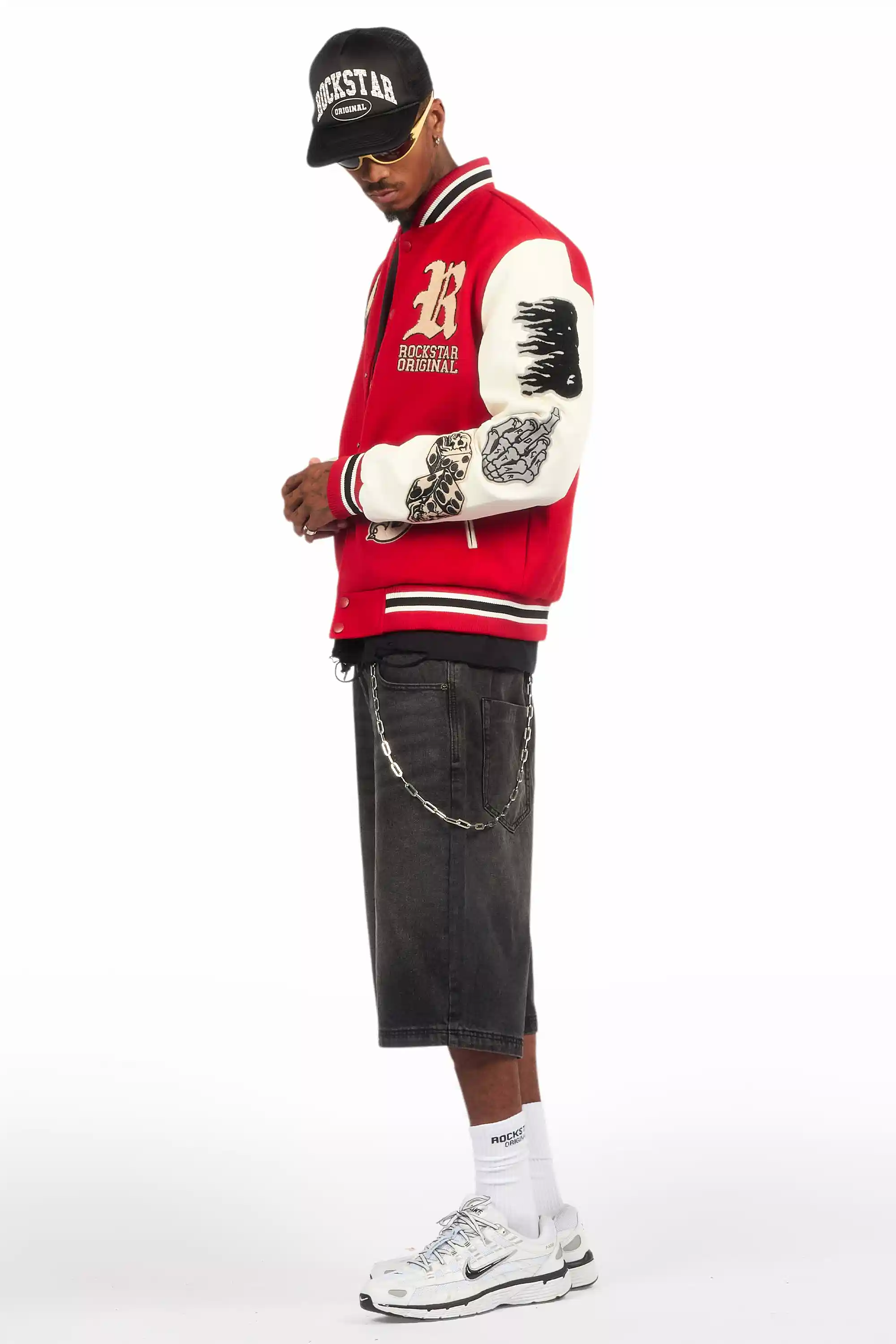 Vidar Red Varsity Jacket - Image 3