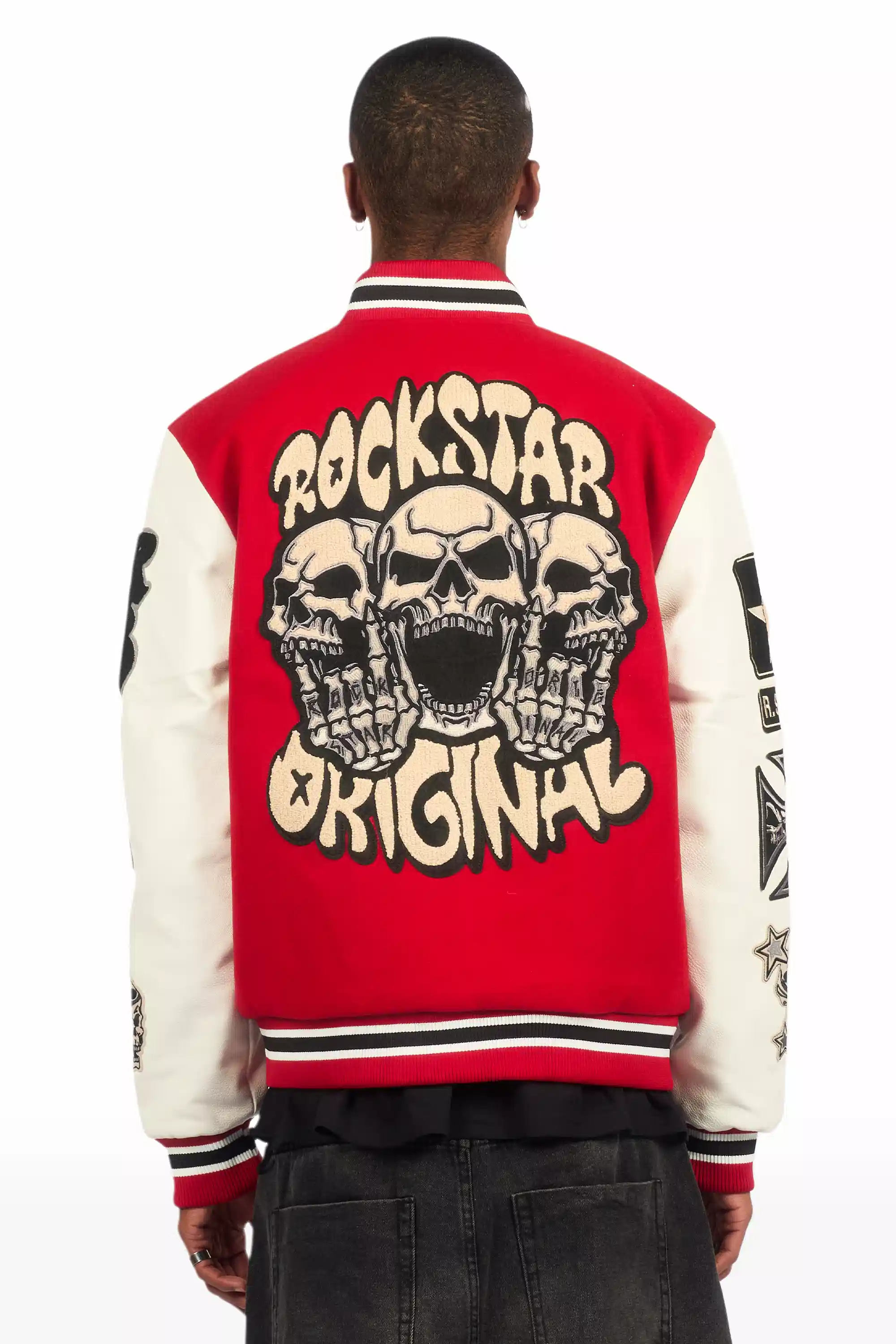 Vidar Red Varsity Jacket - Image 7