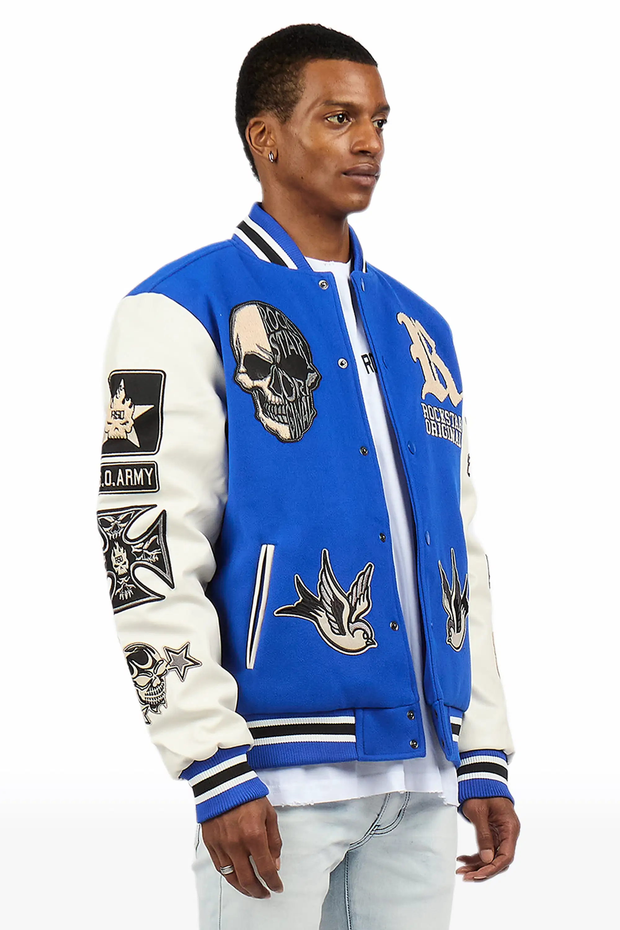 Vidar Royal Blue Varsity Jacket - Image 6