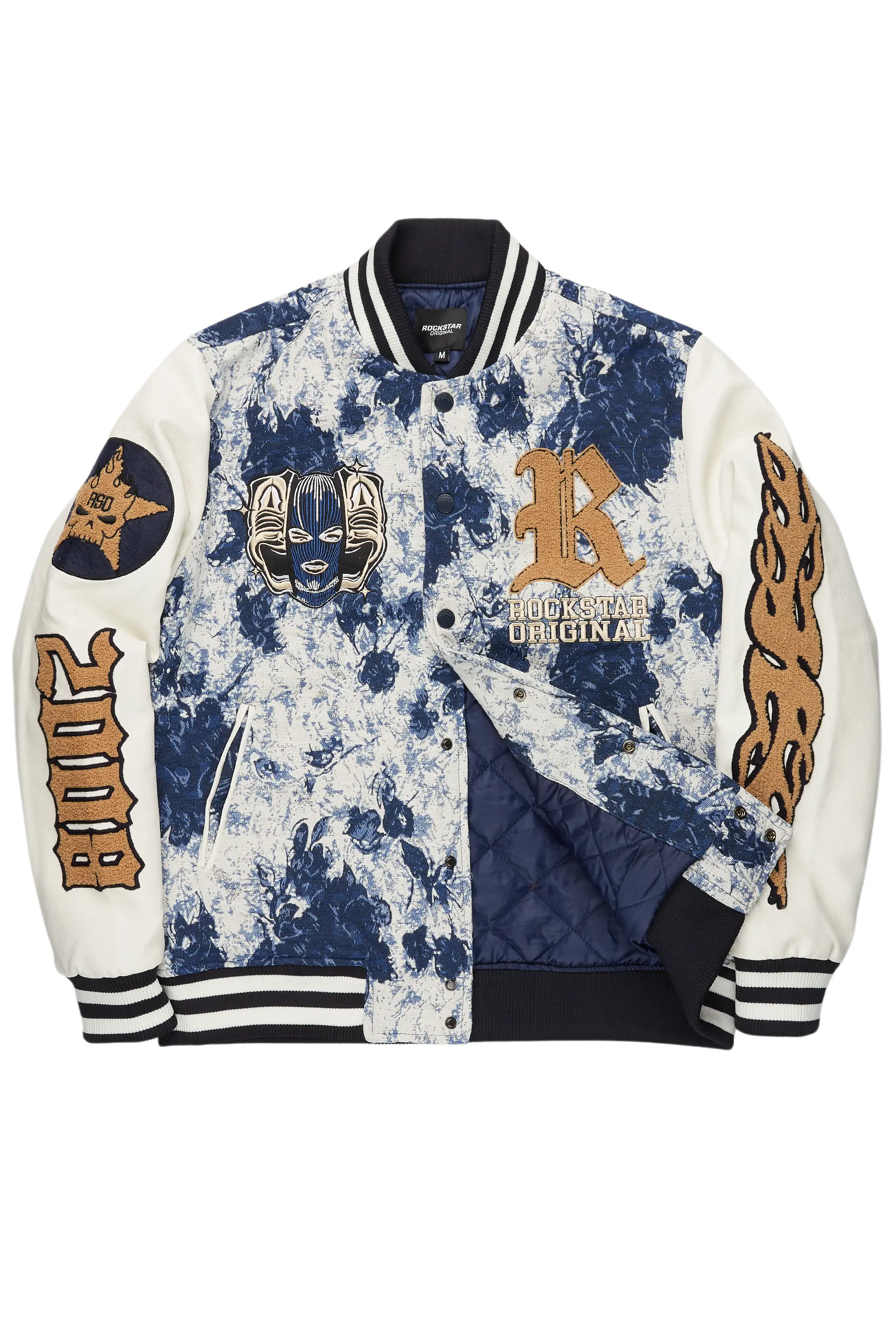 Doron Blue Tapestry Varsity Jacket - Image 8