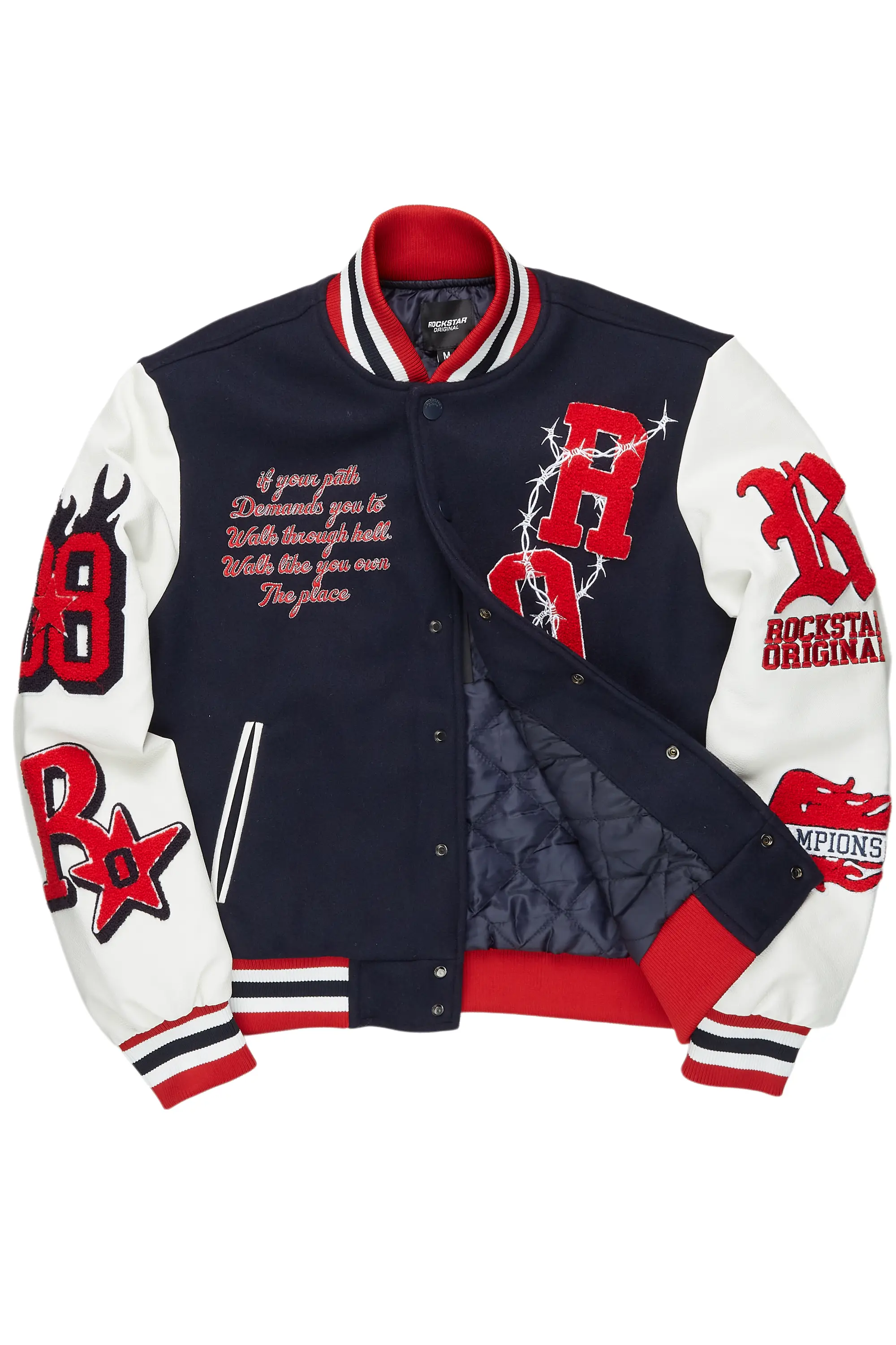Skoll Navy Varsity Jacket - Image 2
